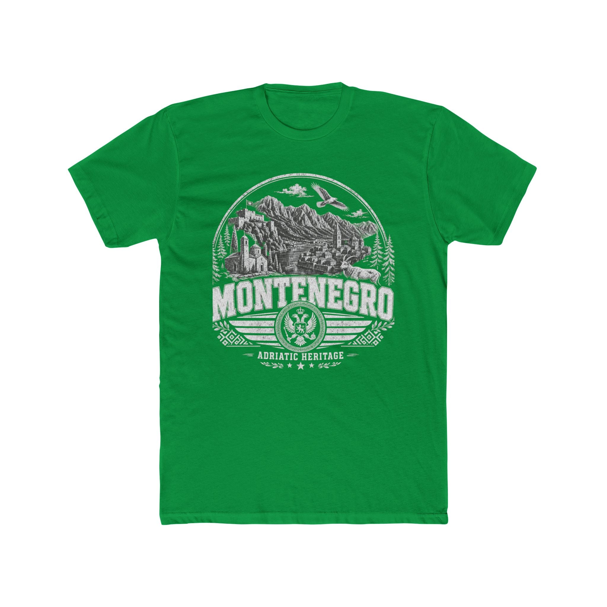 Montenegro vintage landmarks men's tee — iconic landmark design | Nameshi Destinations (view 6)