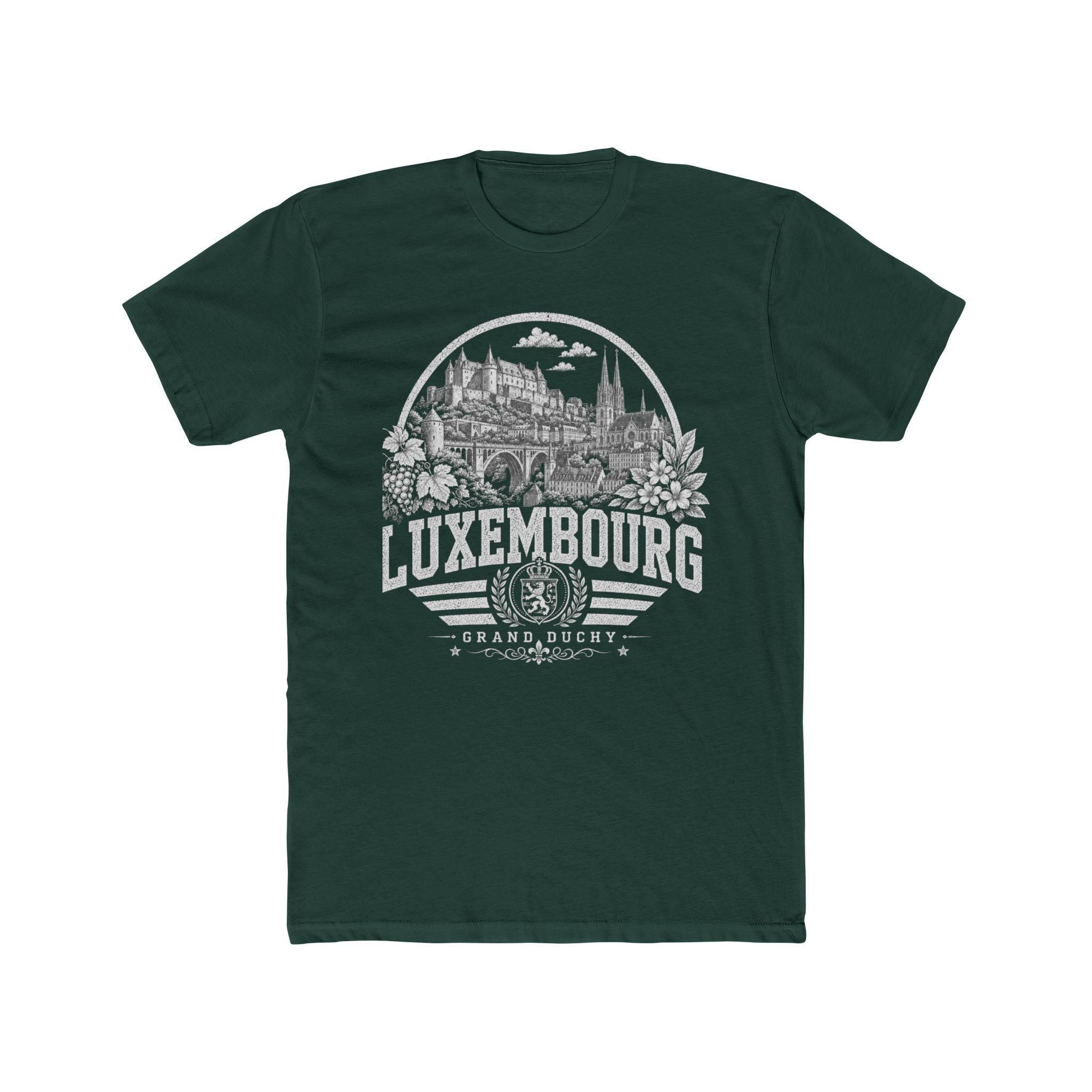 Luxembourg vintage landmarks men's tee — iconic landmark design | Nameshi Destinations (view 7)