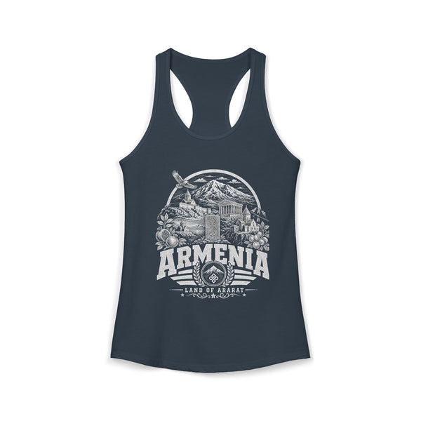 Camiseta sin mangas para mujer "Armenia, Tierra del Ararat"