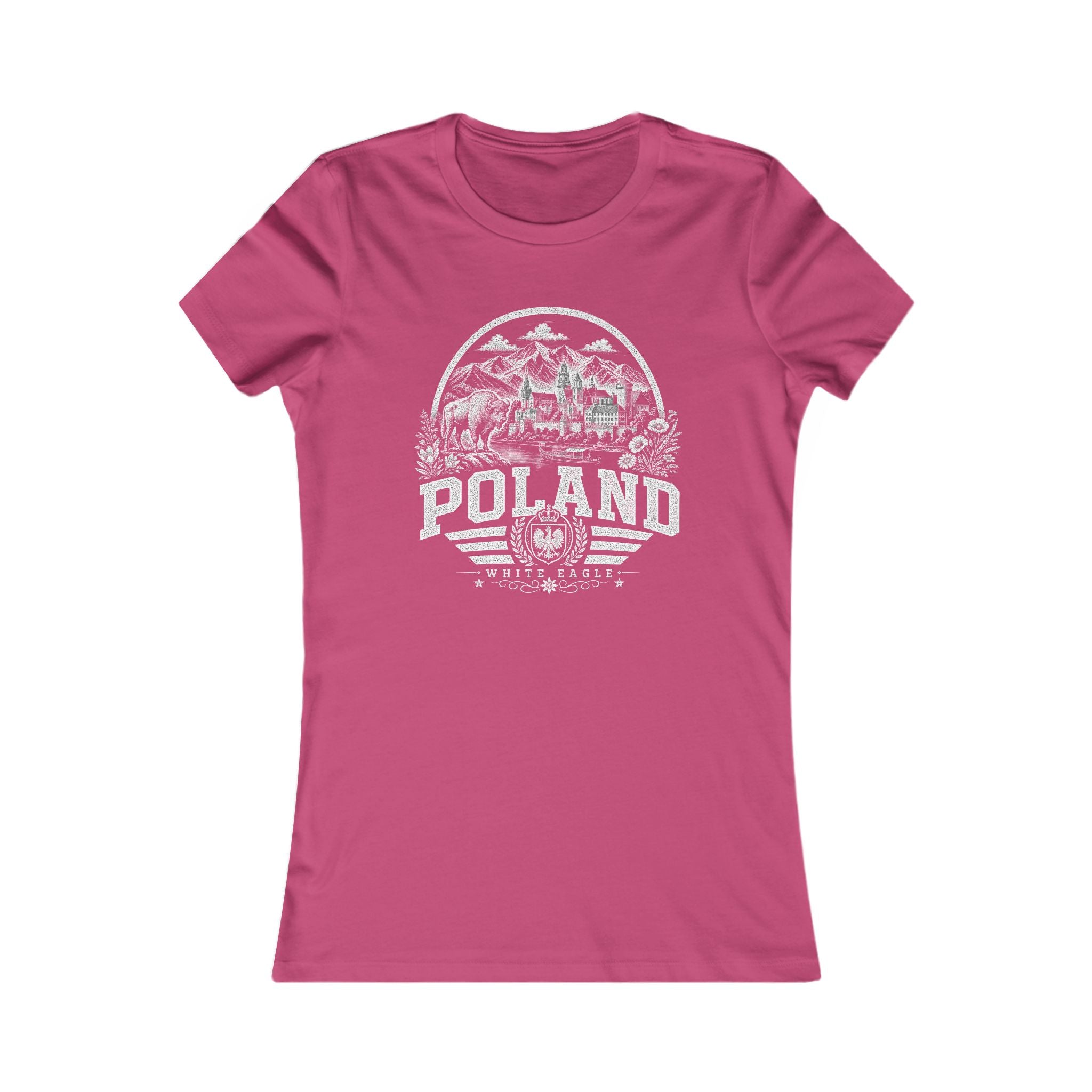Poland vintage landmarks women's tee — iconic landmark design | Nameshi Destinations (view 16)