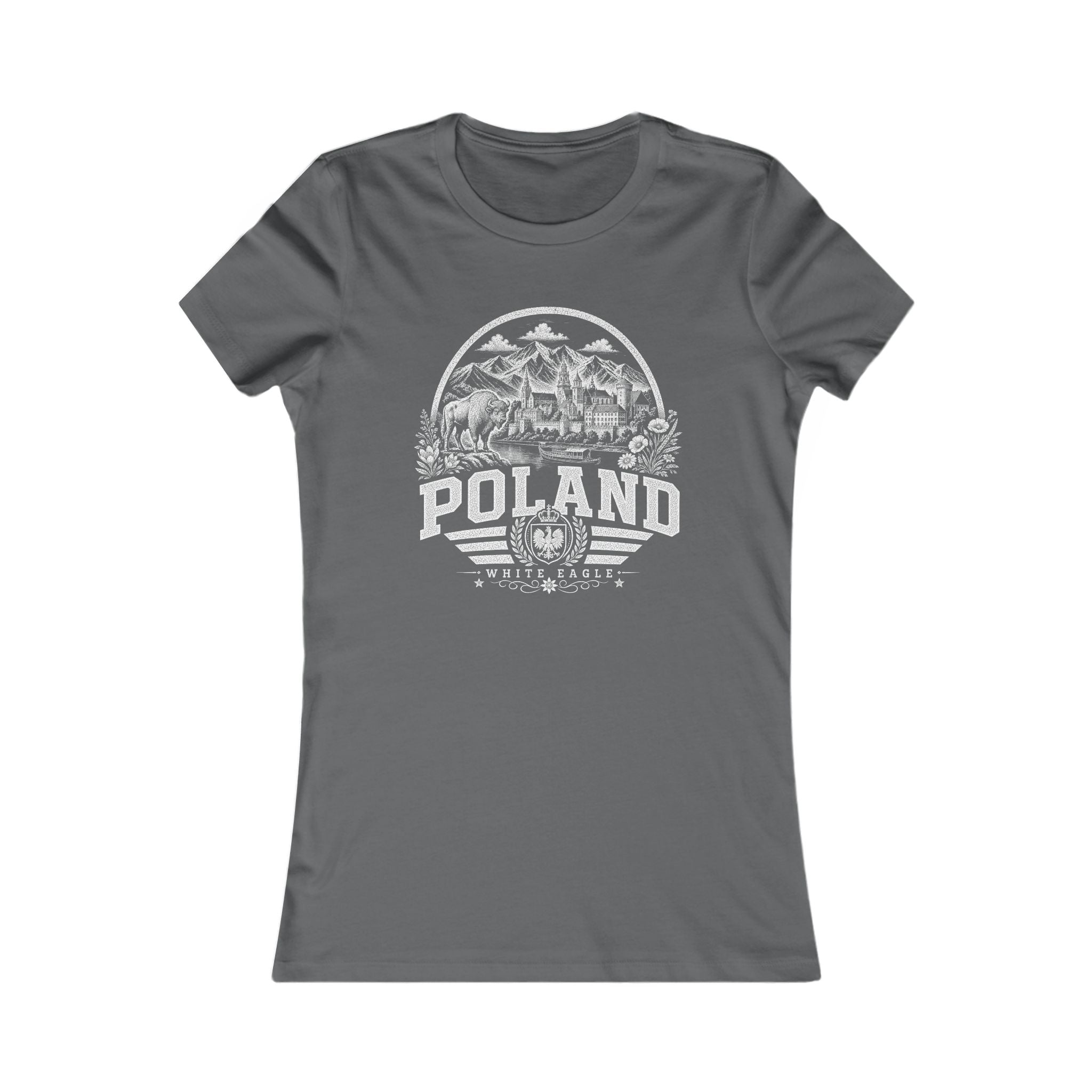Poland vintage landmarks women's tee — iconic landmark design | Nameshi Destinations (view 11)