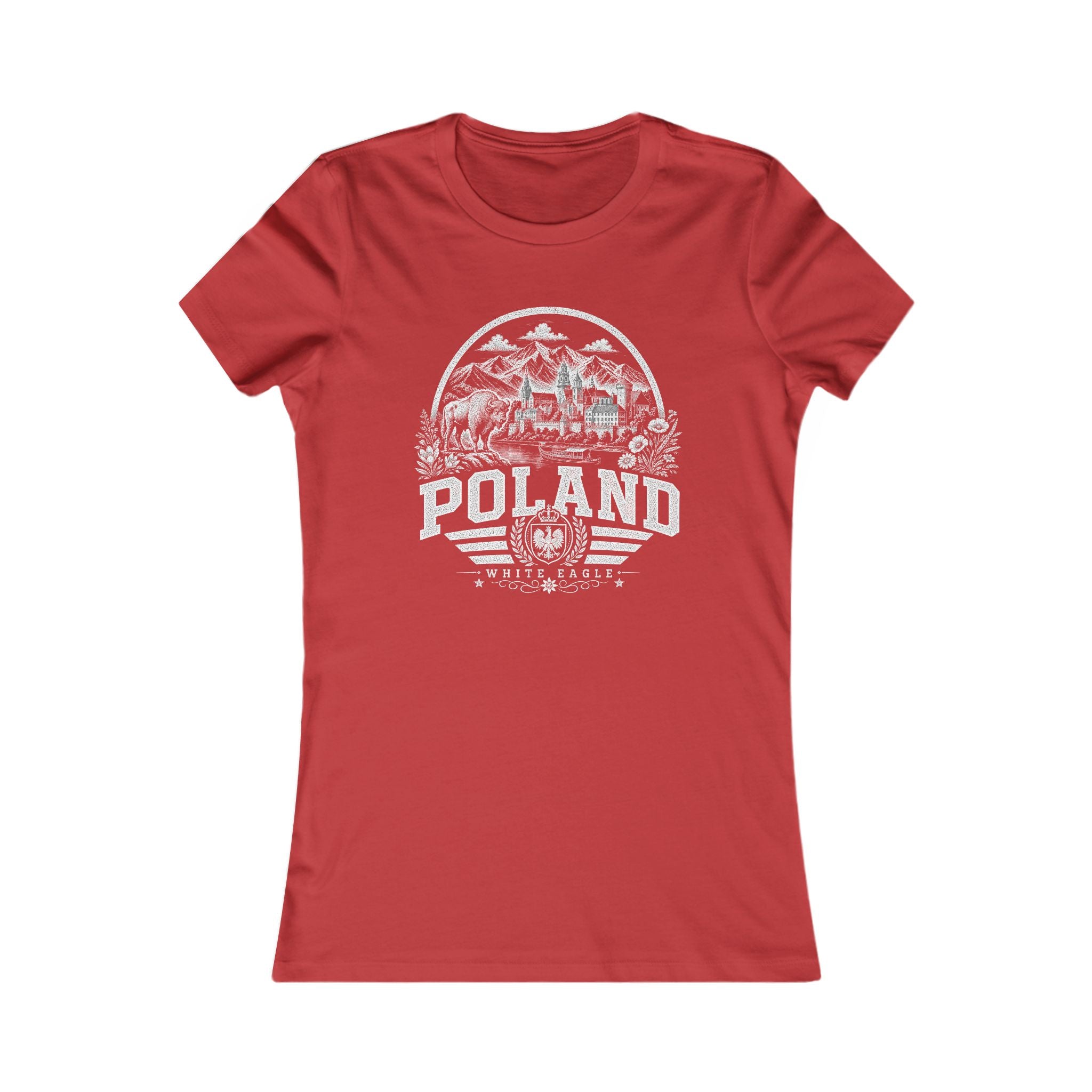 Poland vintage landmarks women's tee — iconic landmark design | Nameshi Destinations (view 9)