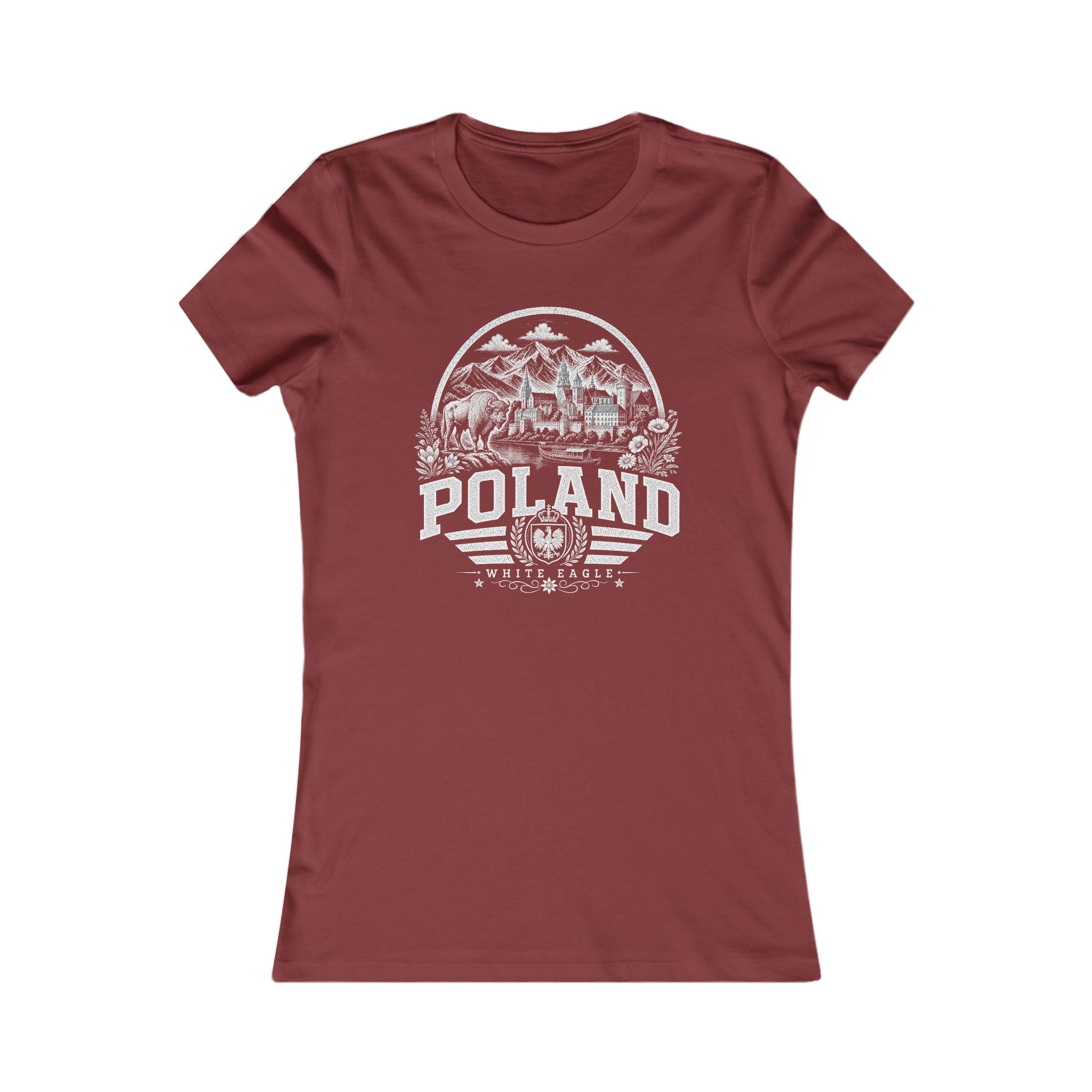 Poland vintage landmarks women's tee — iconic landmark design | Nameshi Destinations (view 15)