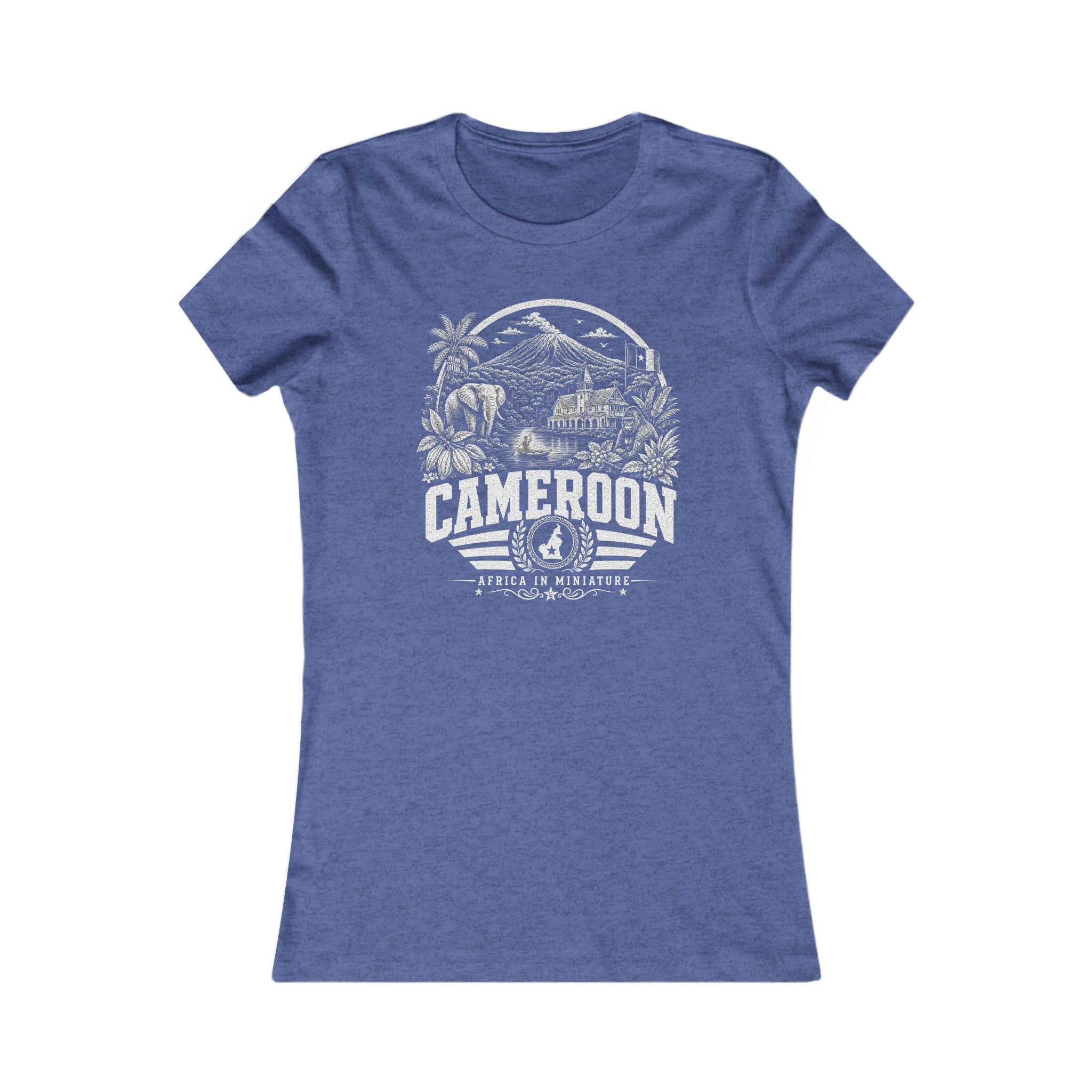 Camarões África em Miniatura Camiseta Feminina
