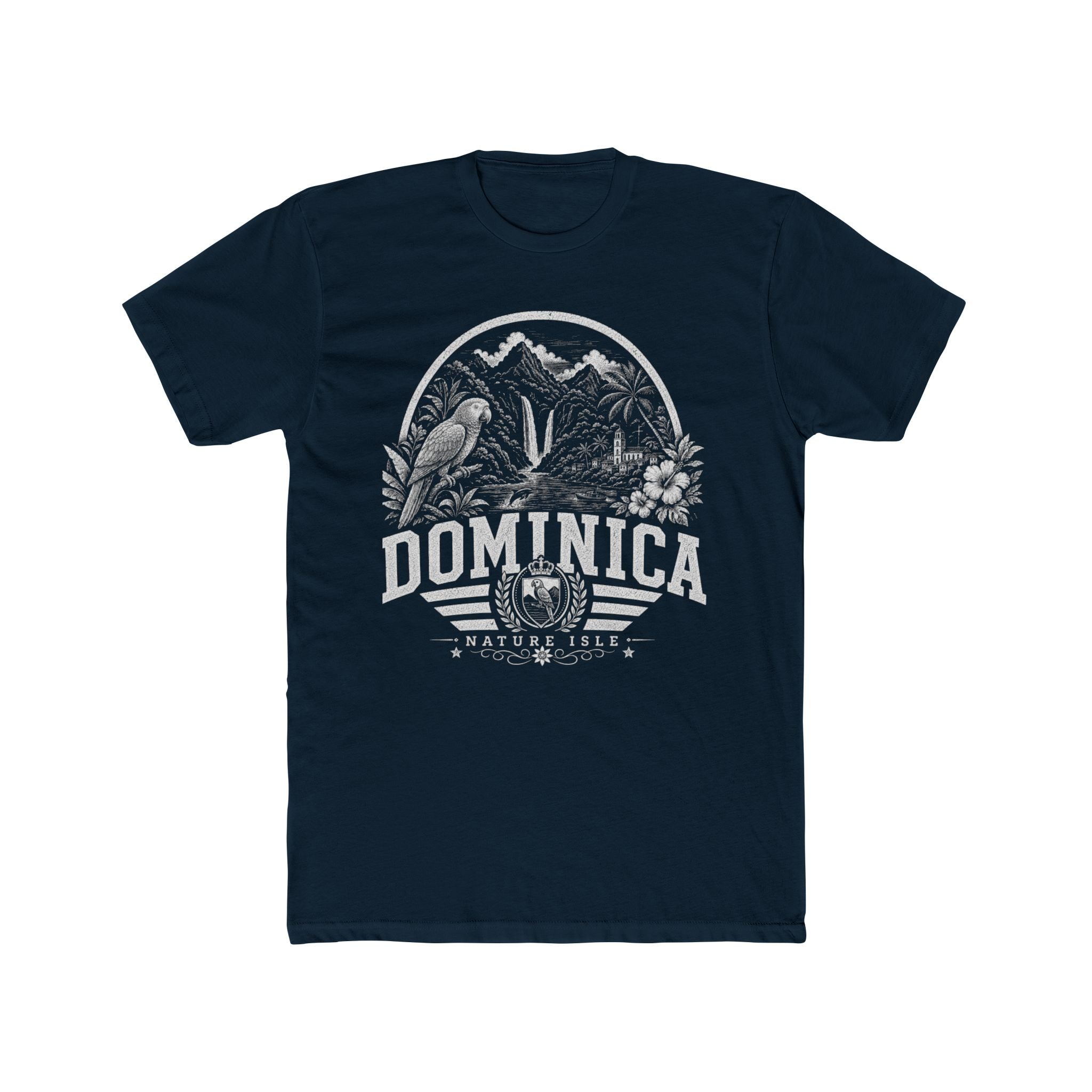 Dominica vintage landmarks men's tee — iconic landmark design | Nameshi Destinations (view 12)