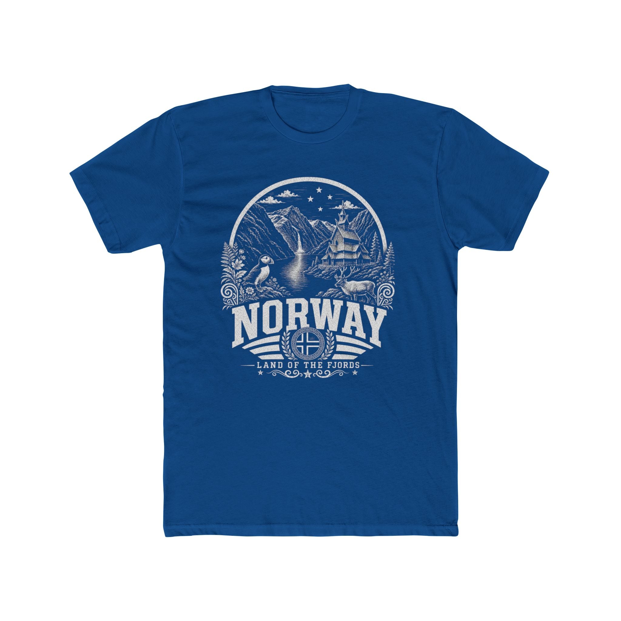 Norway vintage landmarks men's tee — iconic landmark design | Nameshi Destinations (view 10)