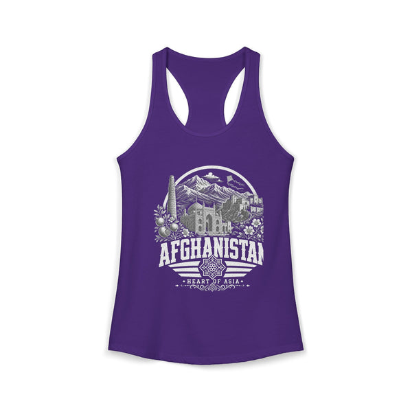 Camiseta de tirantes para mujer "Corazón de Asia" de Afganistán