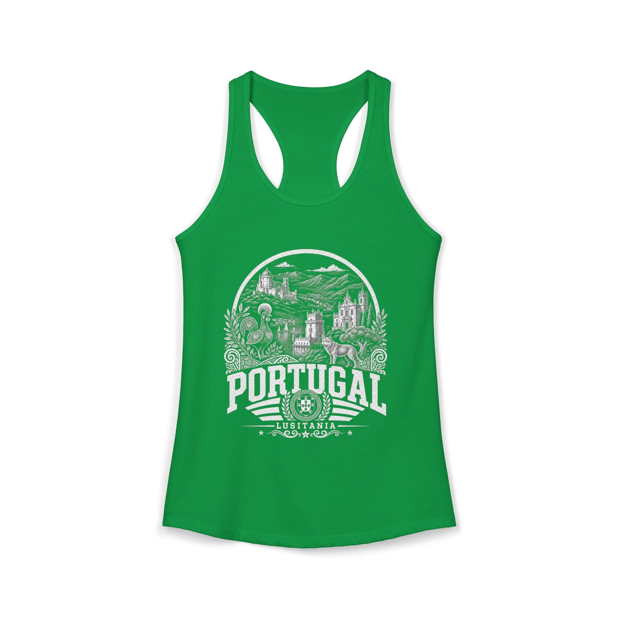 Portugal vintage landmarks tank top — iconic landmark design | Nameshi Destinations (view 7)