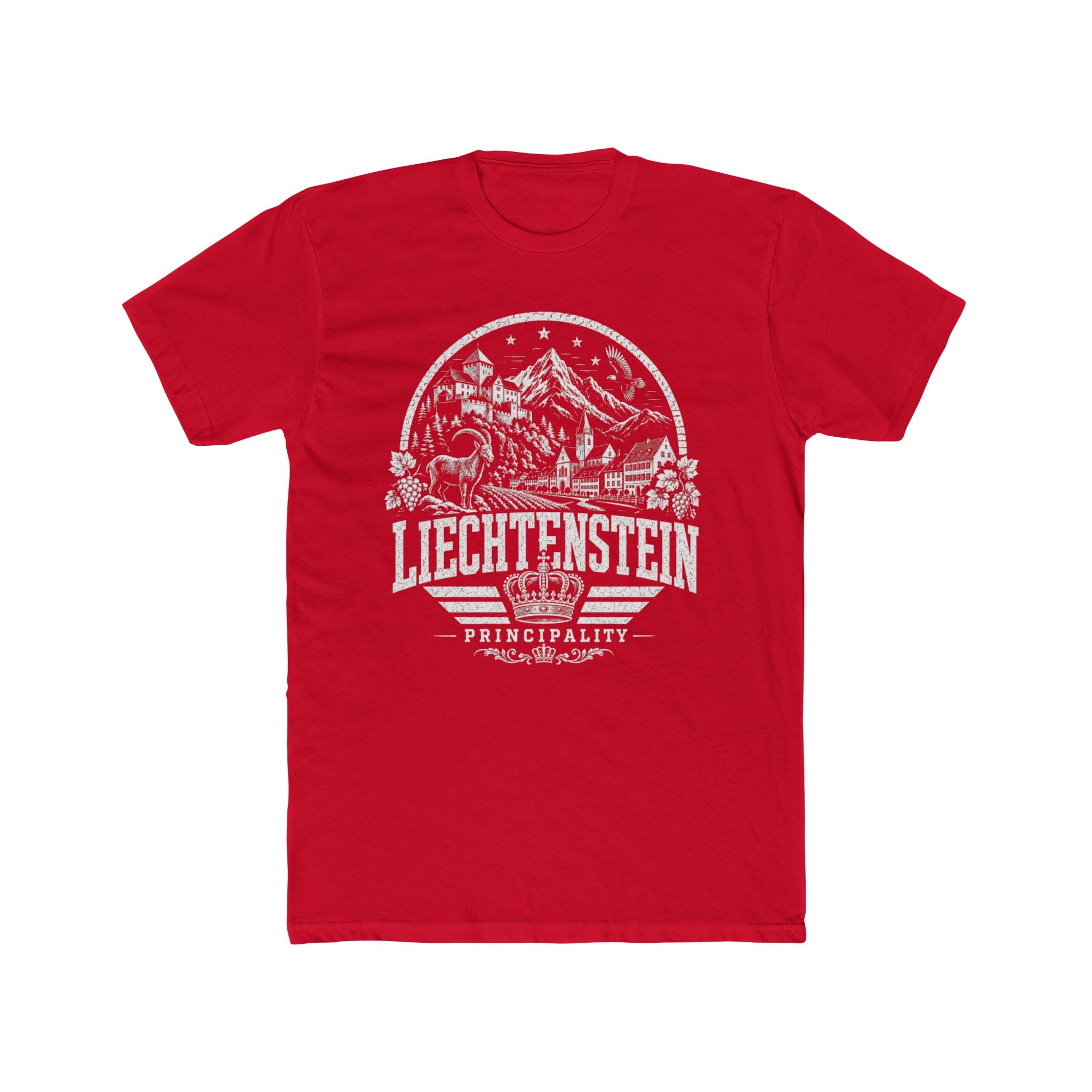Liechtenstein vintage landmarks men's tee — iconic landmark design | Nameshi Destinations (view 15)