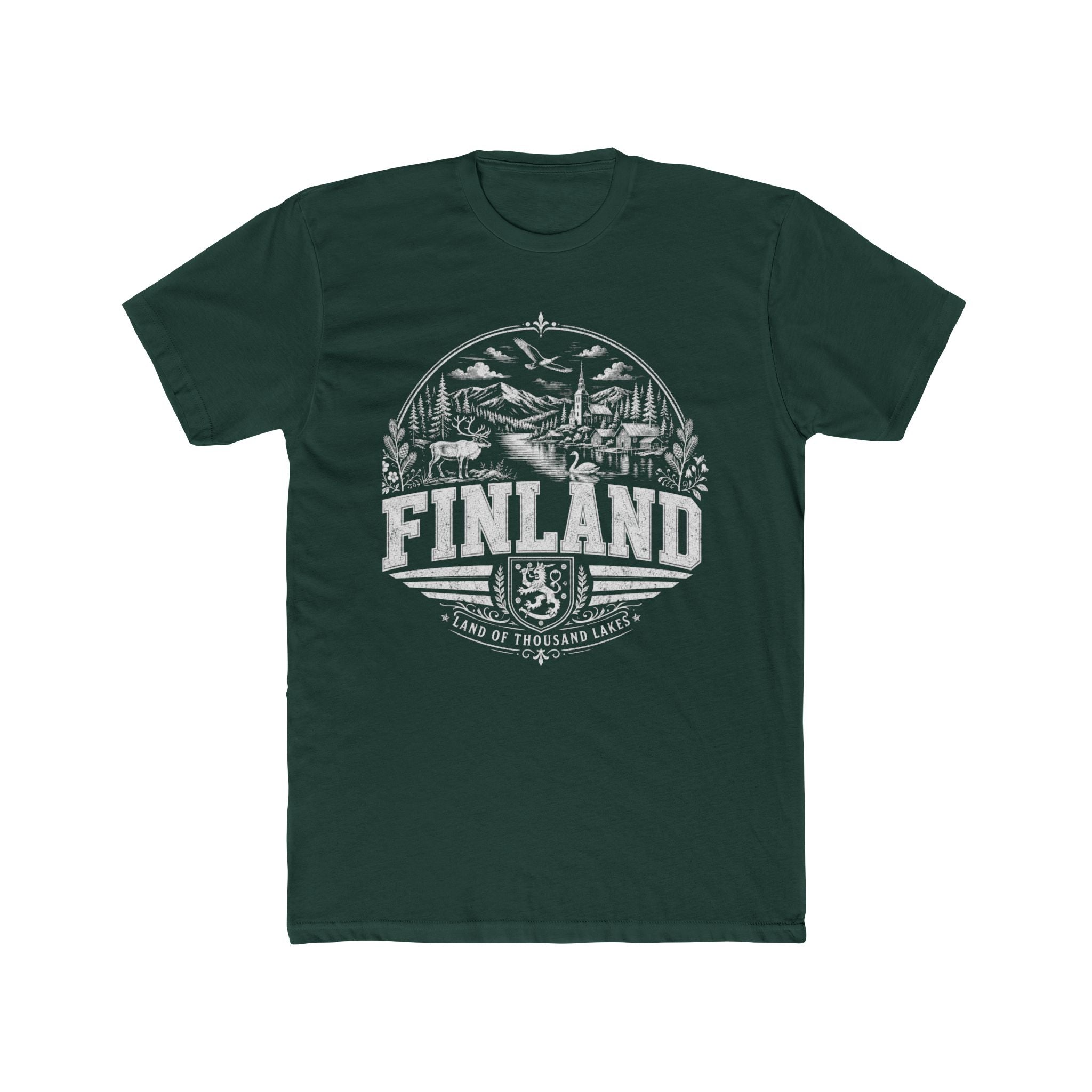 Finland vintage landmarks men's tee — iconic landmark design | Nameshi Destinations (view 7)