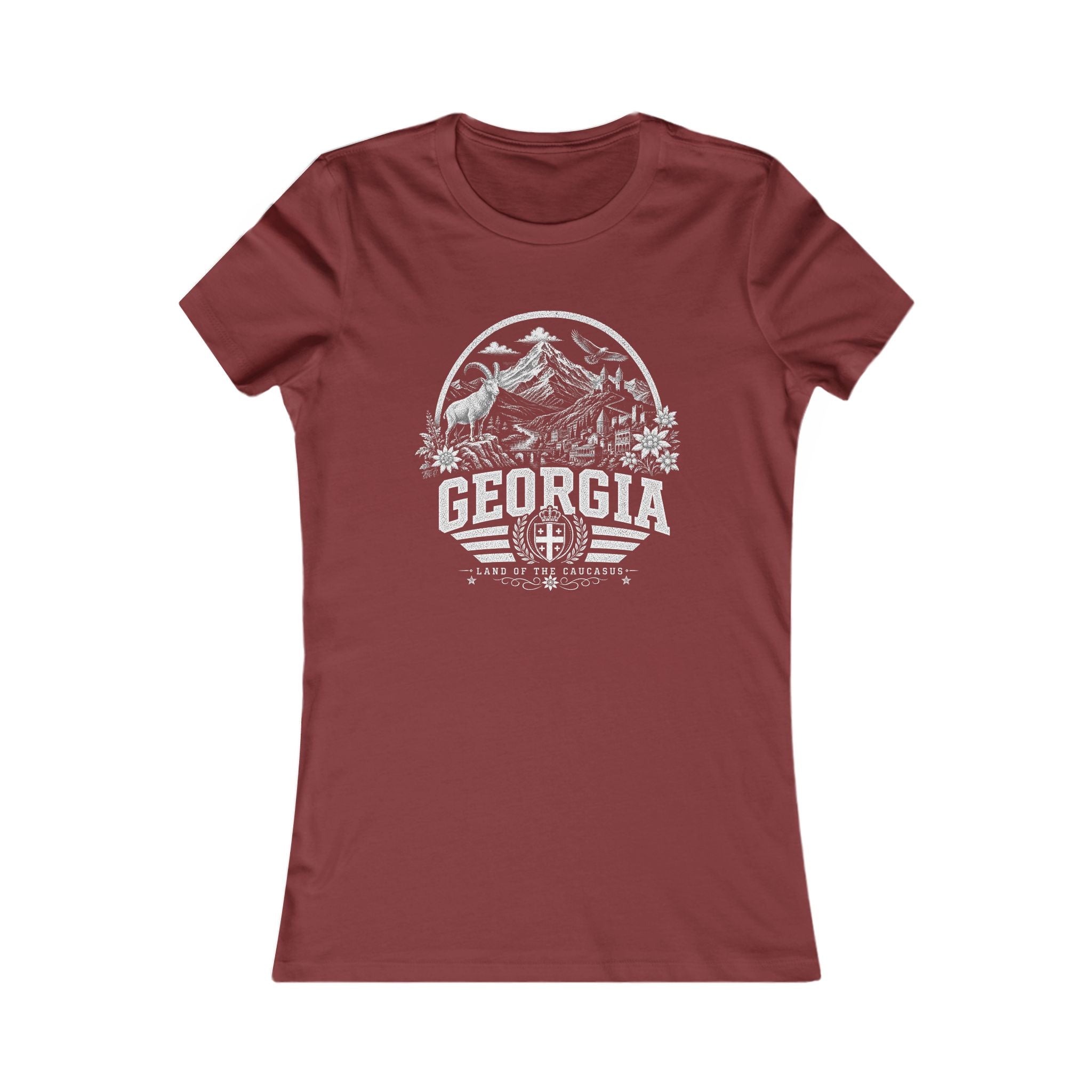 Georgia vintage landmarks women's tee — iconic landmark design | Nameshi Destinations (view 15)