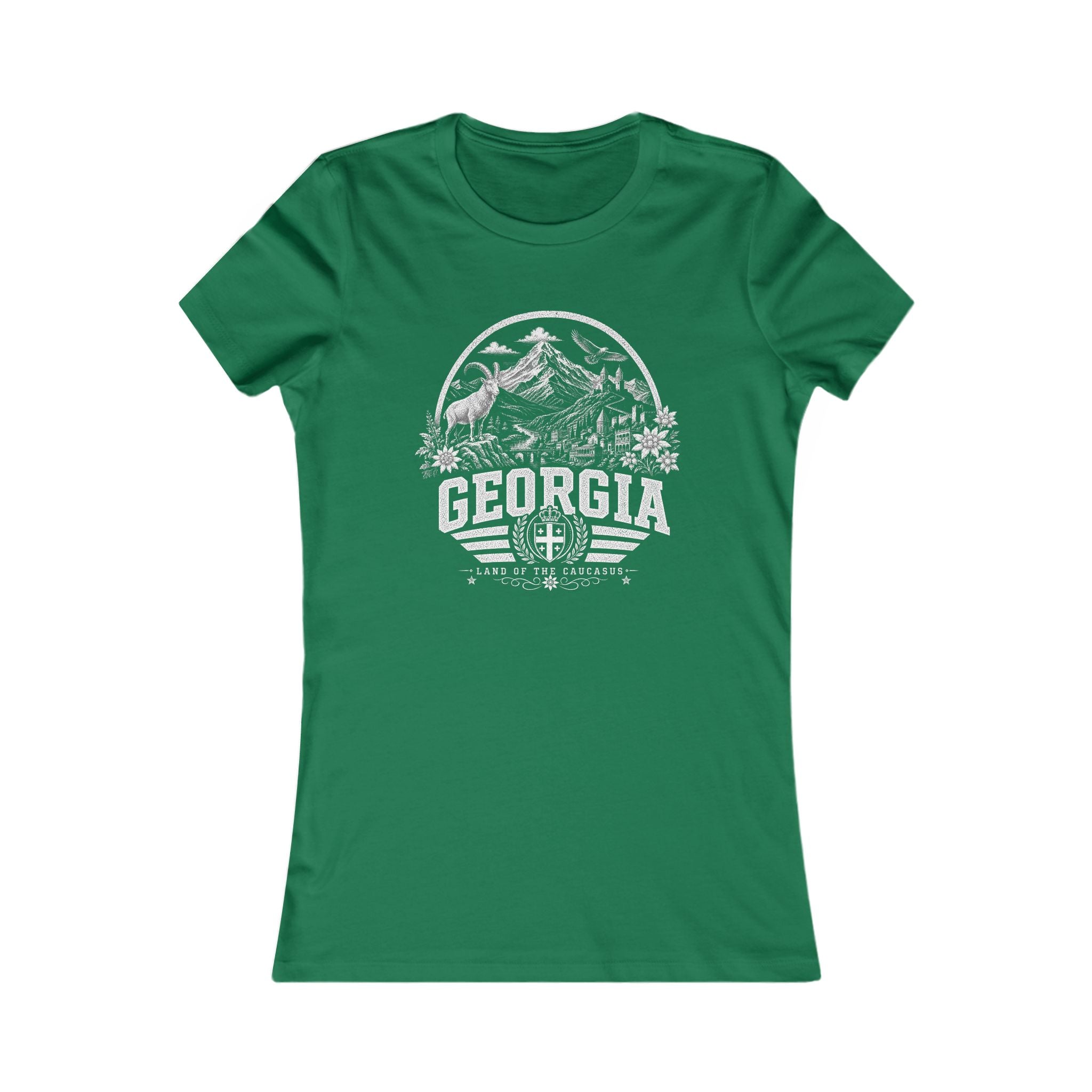 Georgia vintage landmarks women's tee — iconic landmark design | Nameshi Destinations (view 2)