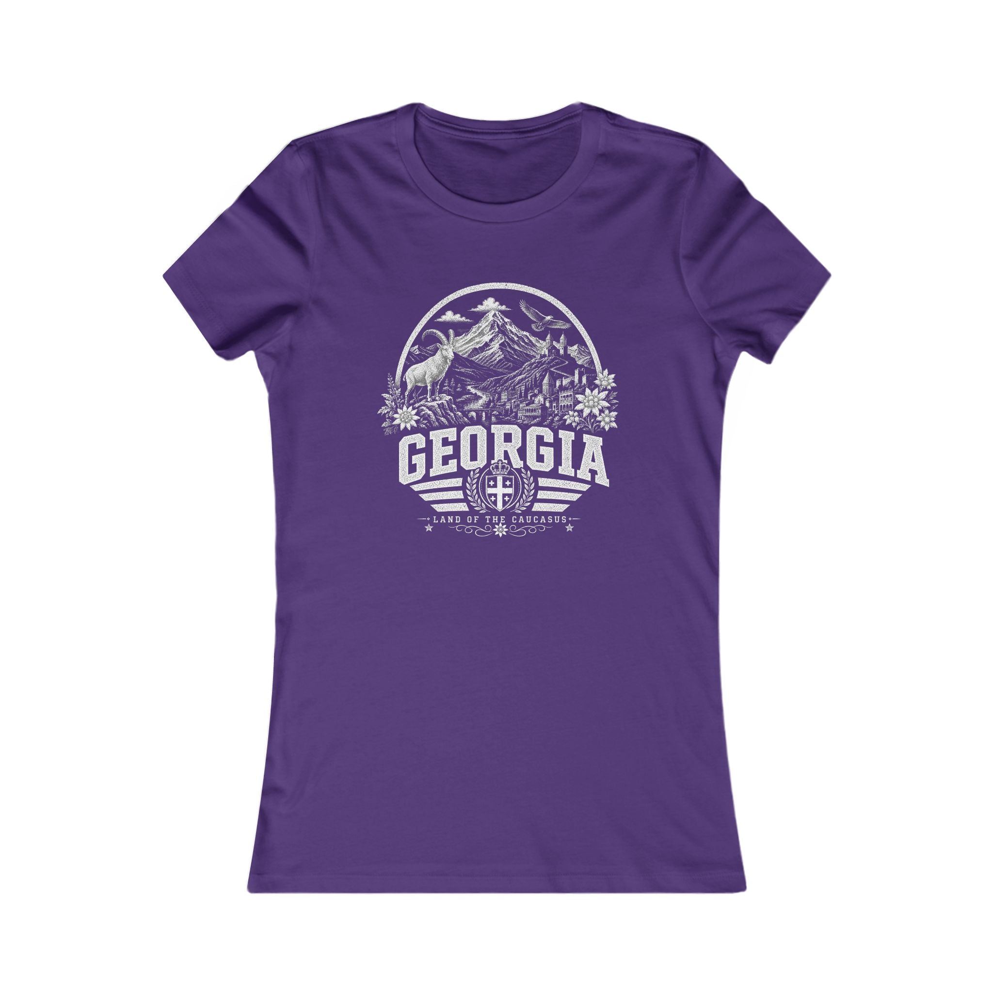 Georgia vintage landmarks women's tee — iconic landmark design | Nameshi Destinations (view 6)
