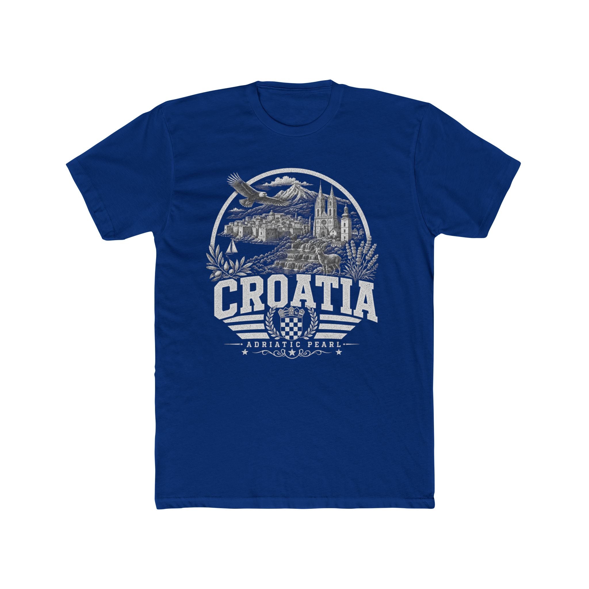 Croatia vintage landmarks men's tee — iconic landmark design | Nameshi Destinations (view 11)
