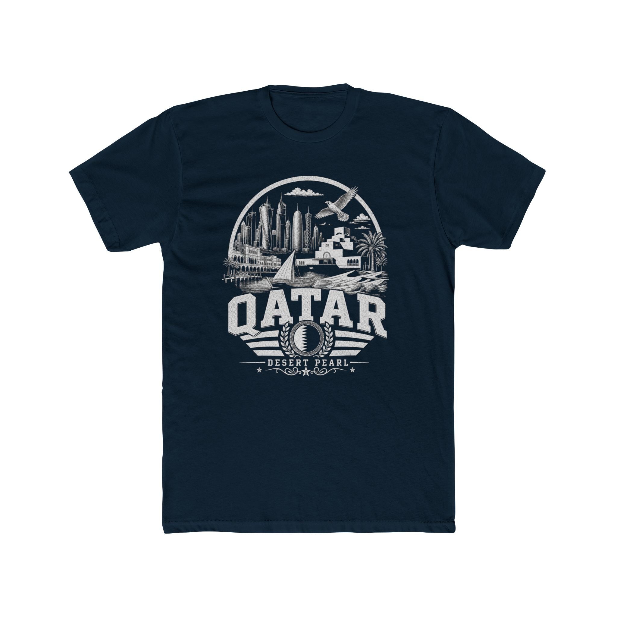 Camiseta Masculina Qatar Desert Pearl