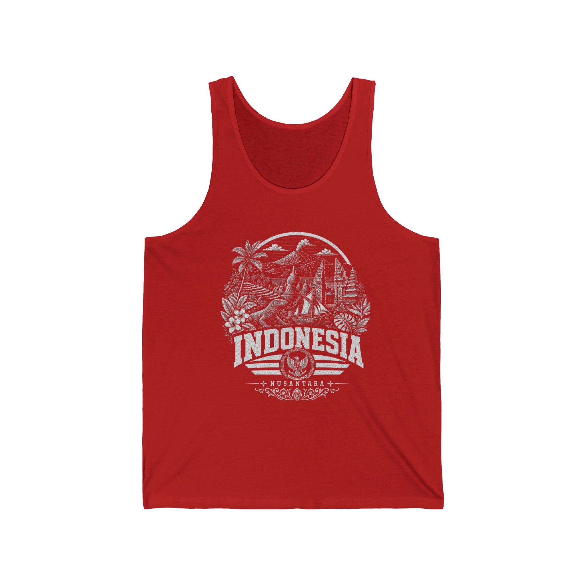 USA vintage landmarks men's tank top — iconic landmark design | Nameshi Destinations (view 7)