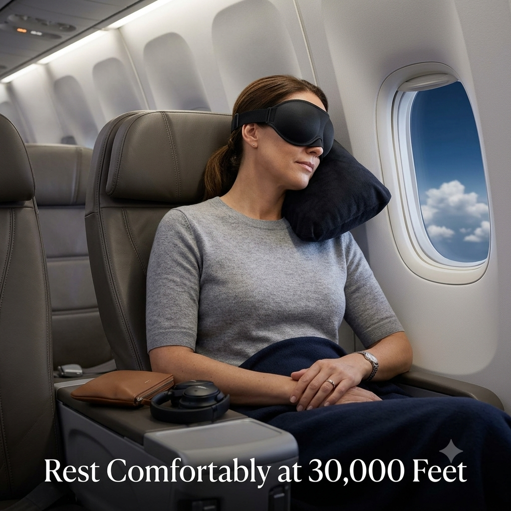 3D memory foam blackout sleep mask — 4