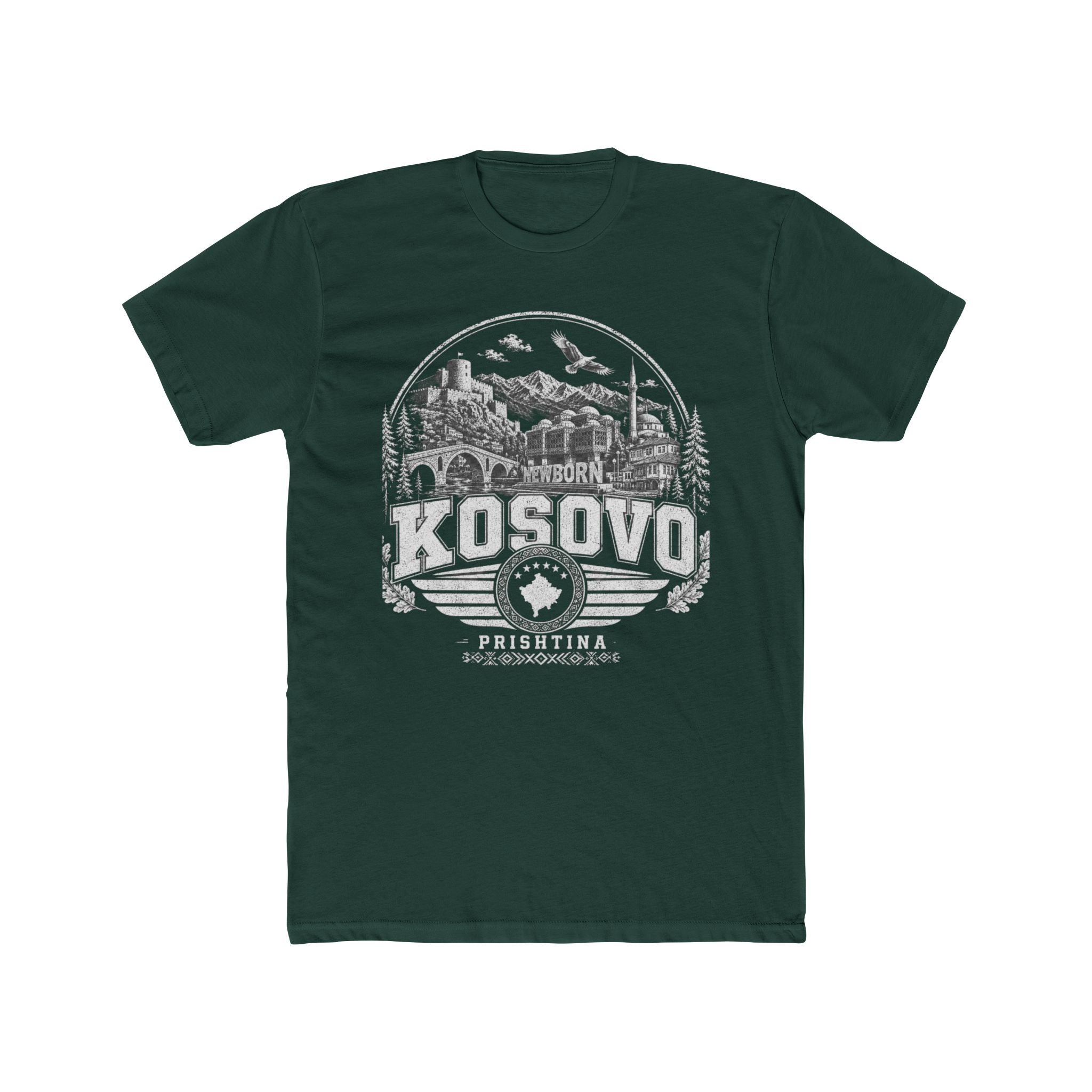 Kosovo vintage landmarks men's tee — iconic landmark design | Nameshi Destinations (view 7)