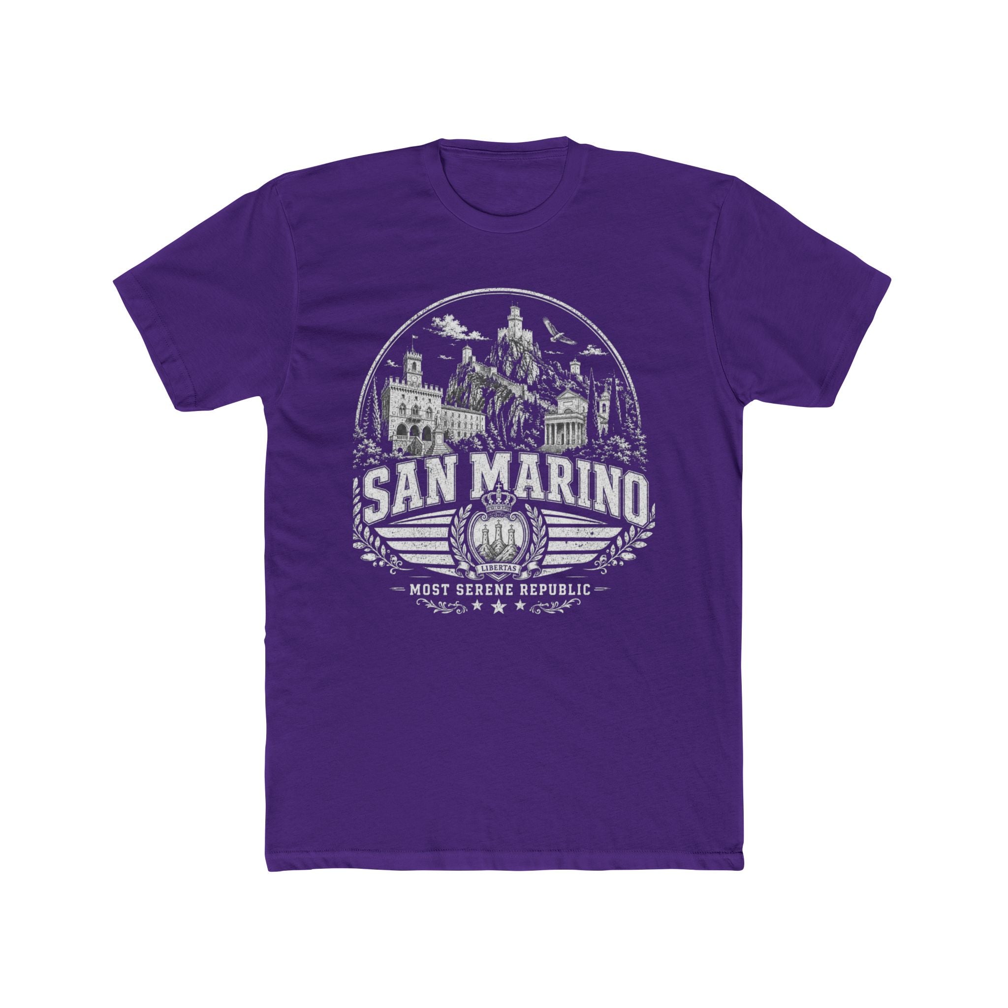 San Marino vintage landmarks men's tee — iconic landmark design | Nameshi Destinations (view 13)
