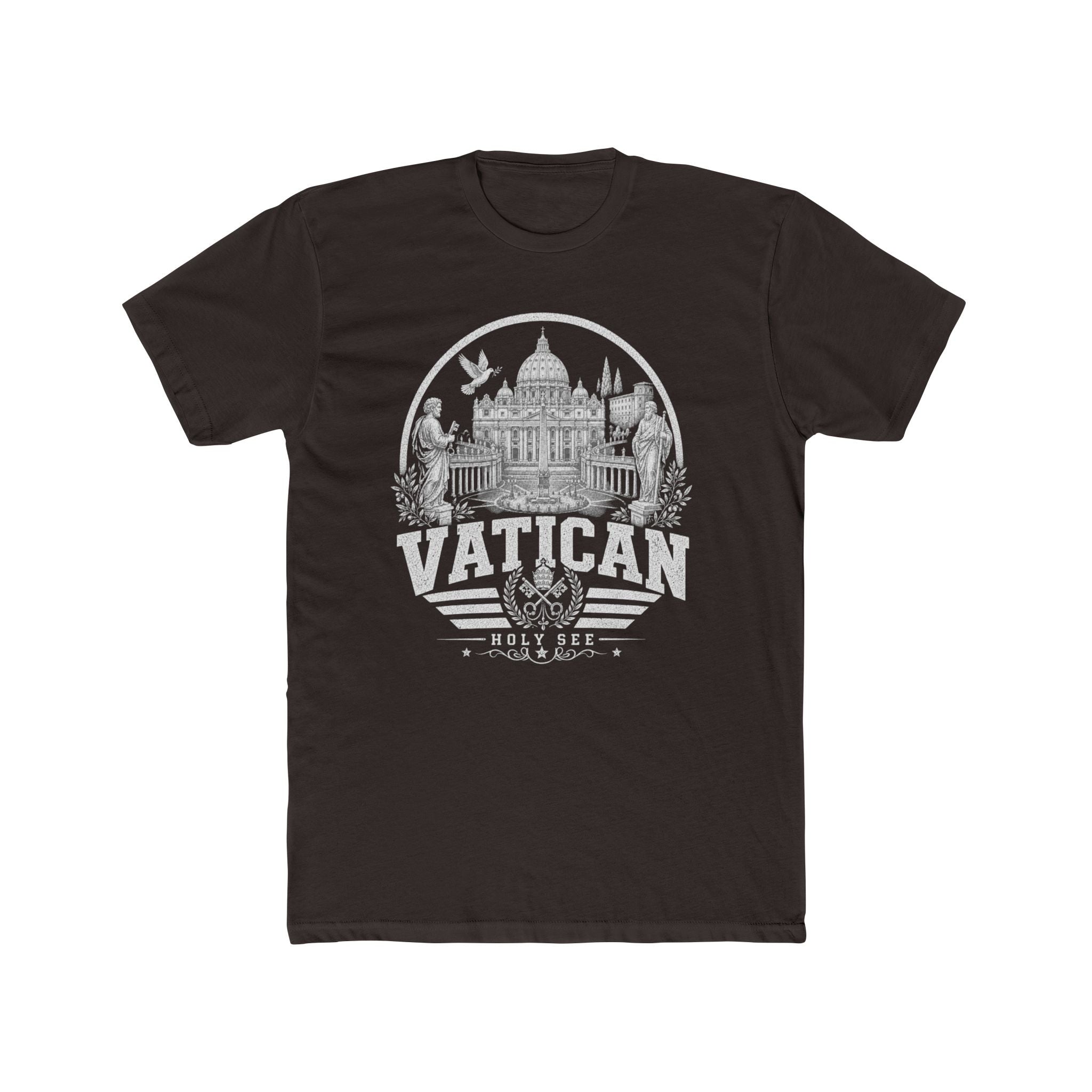 Vatican vintage landmarks men's tee — iconic landmark design | Nameshi Destinations (view 1)