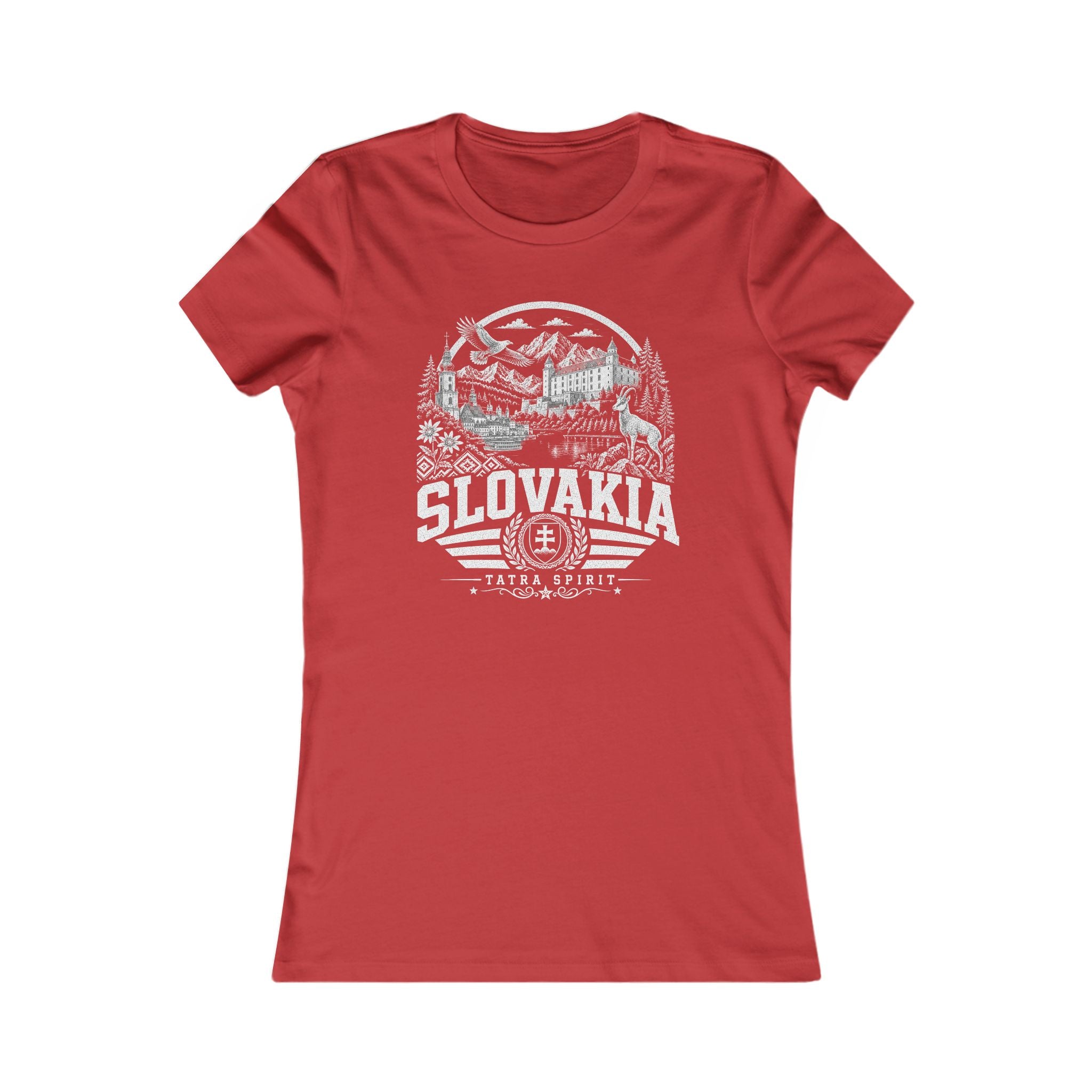 Slovakia vintage landmarks women's tee — iconic landmark design | Nameshi Destinations (view 9)