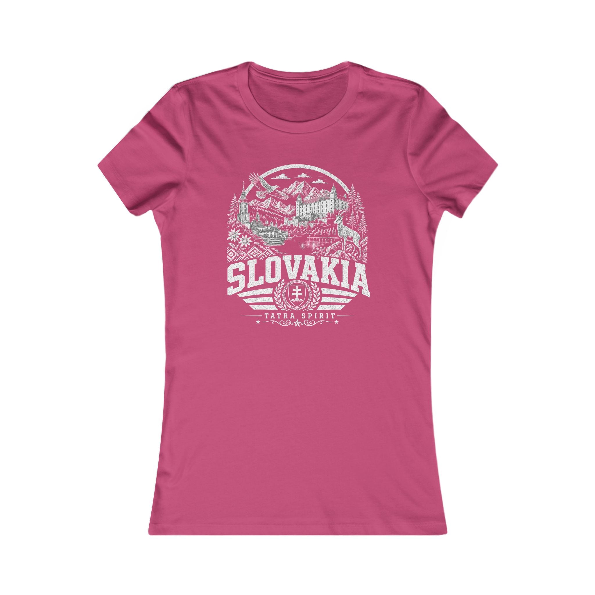Slovakia vintage landmarks women's tee — iconic landmark design | Nameshi Destinations (view 16)