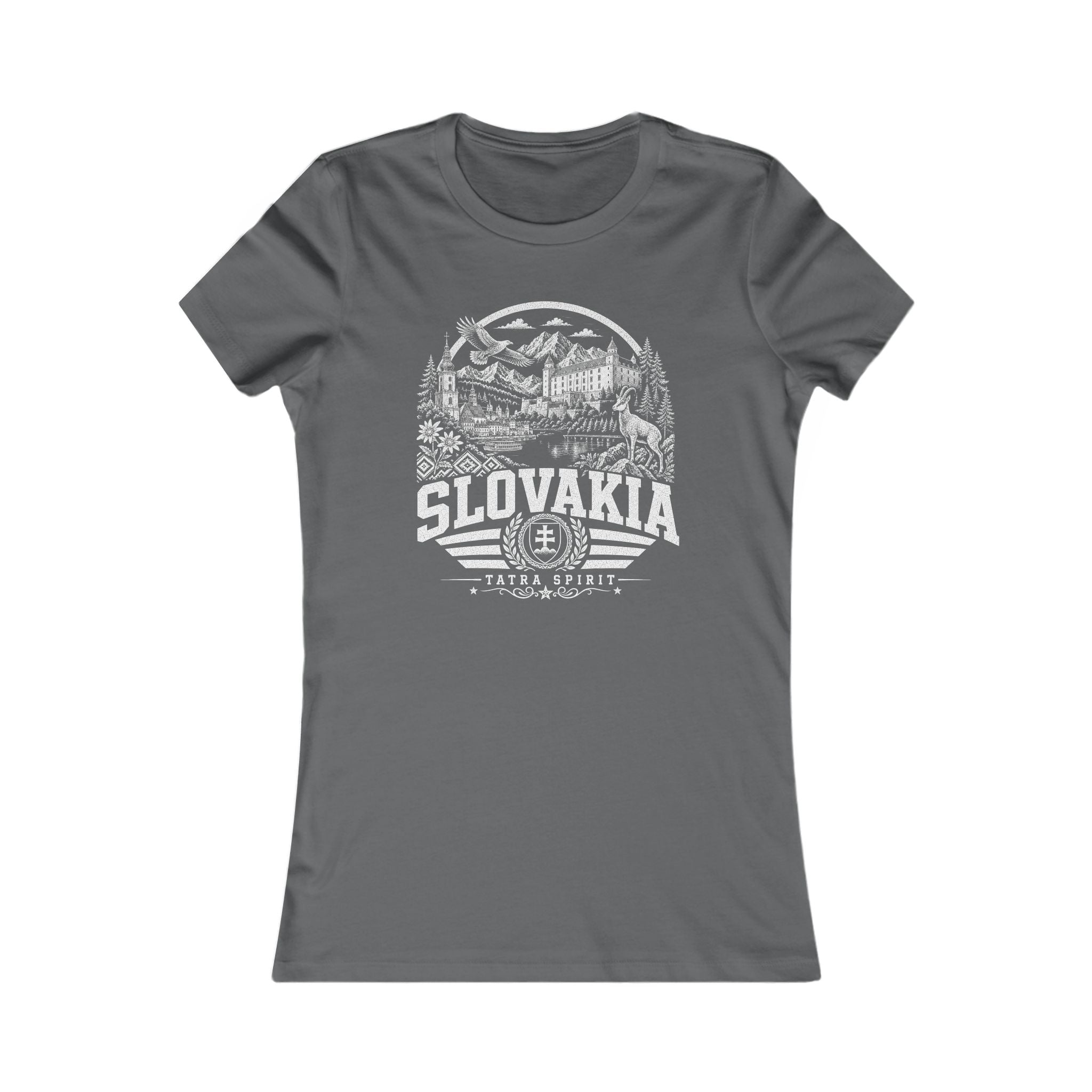 Slovakia vintage landmarks women's tee — iconic landmark design | Nameshi Destinations (view 11)