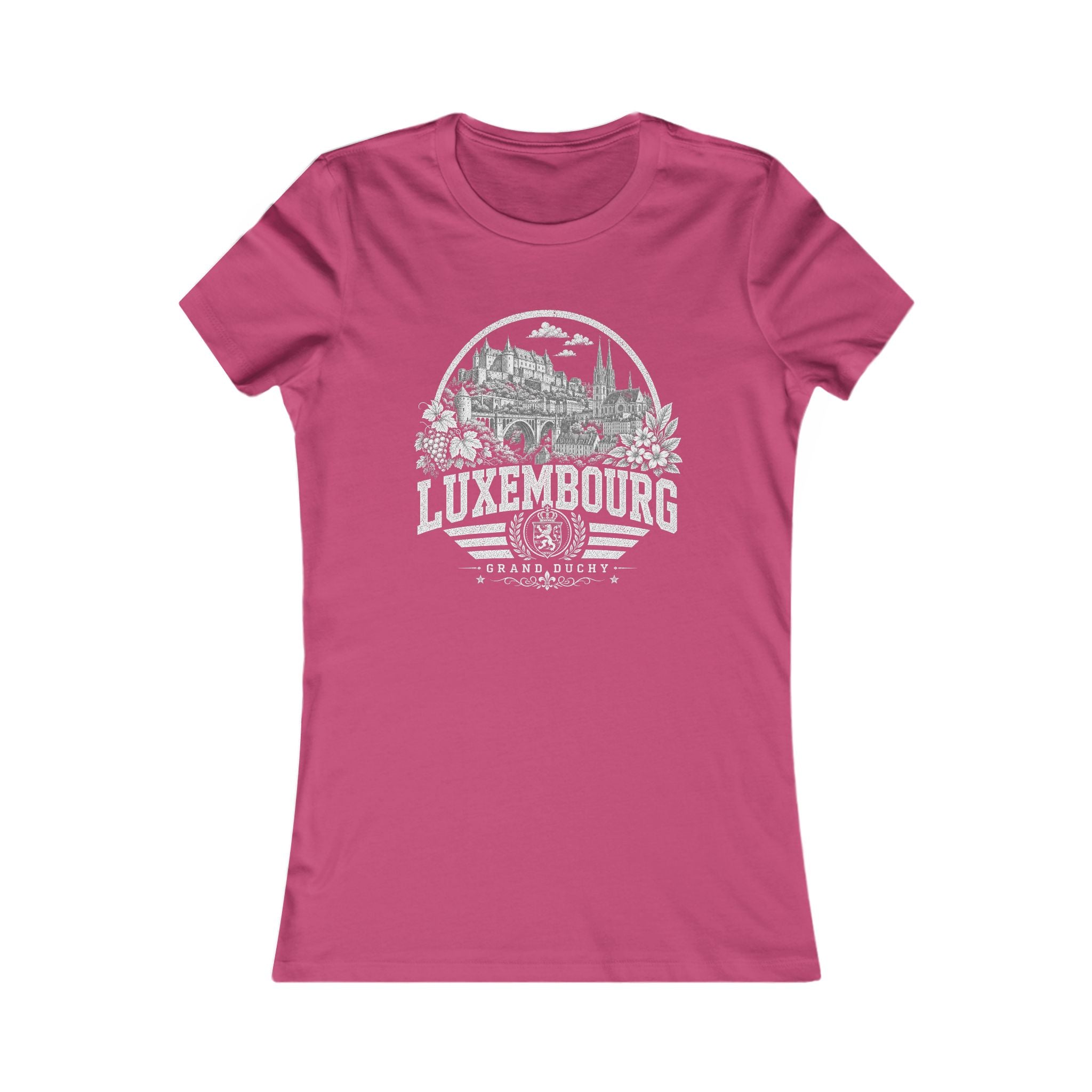 Luxembourg vintage landmarks women's tee — iconic landmark design | Nameshi Destinations (view 16)