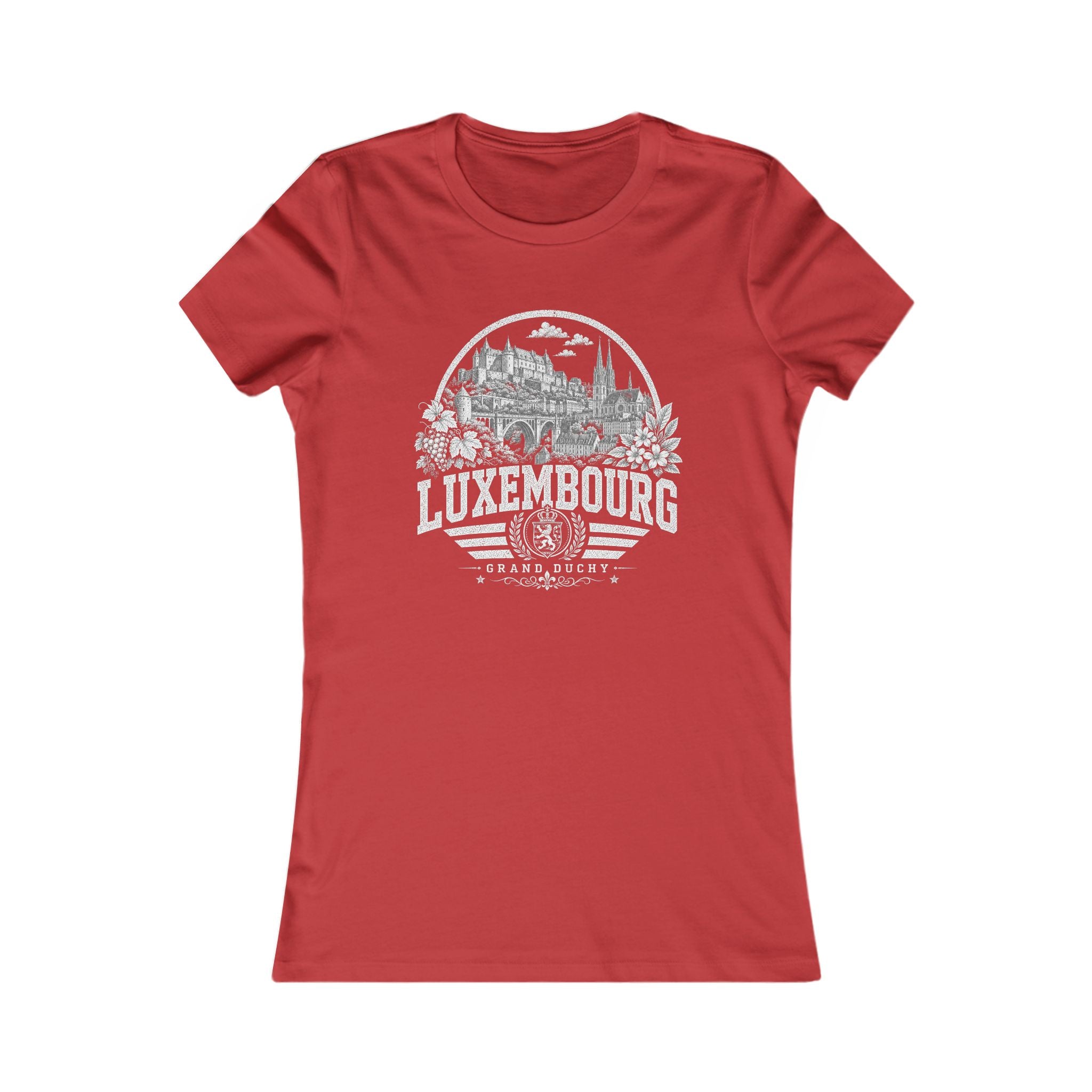 Luxembourg vintage landmarks women's tee — iconic landmark design | Nameshi Destinations (view 9)