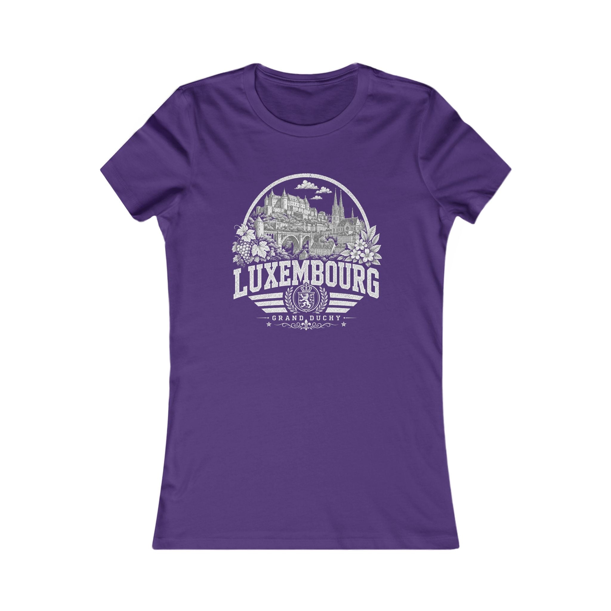 Luxembourg vintage landmarks women's tee — iconic landmark design | Nameshi Destinations (view 6)