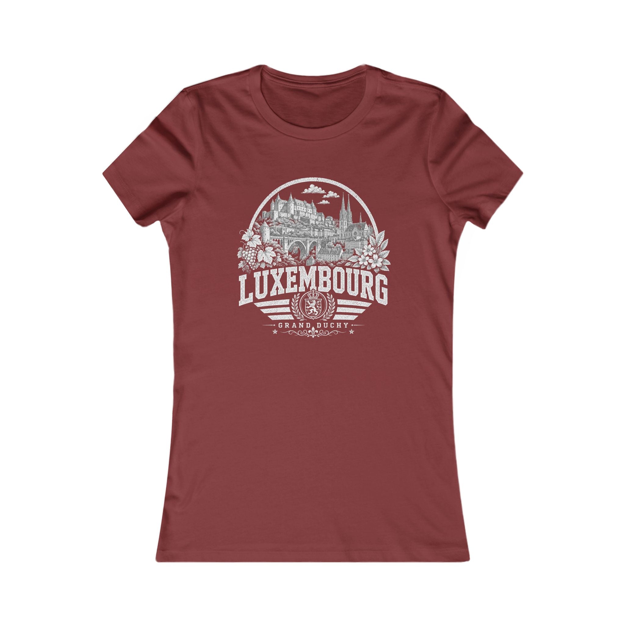 Luxembourg vintage landmarks women's tee — iconic landmark design | Nameshi Destinations (view 15)