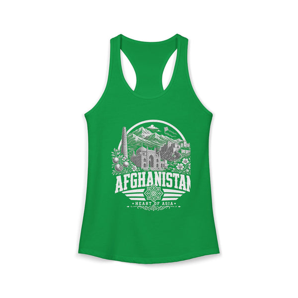 Camiseta de tirantes para mujer "Corazón de Asia" de Afganistán