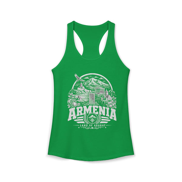 Camiseta sin mangas para mujer "Armenia, Tierra del Ararat"