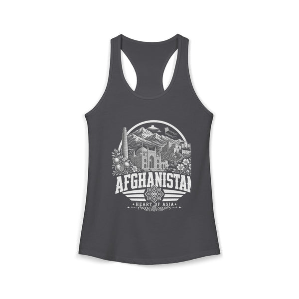 Camiseta de tirantes para mujer "Corazón de Asia" de Afganistán