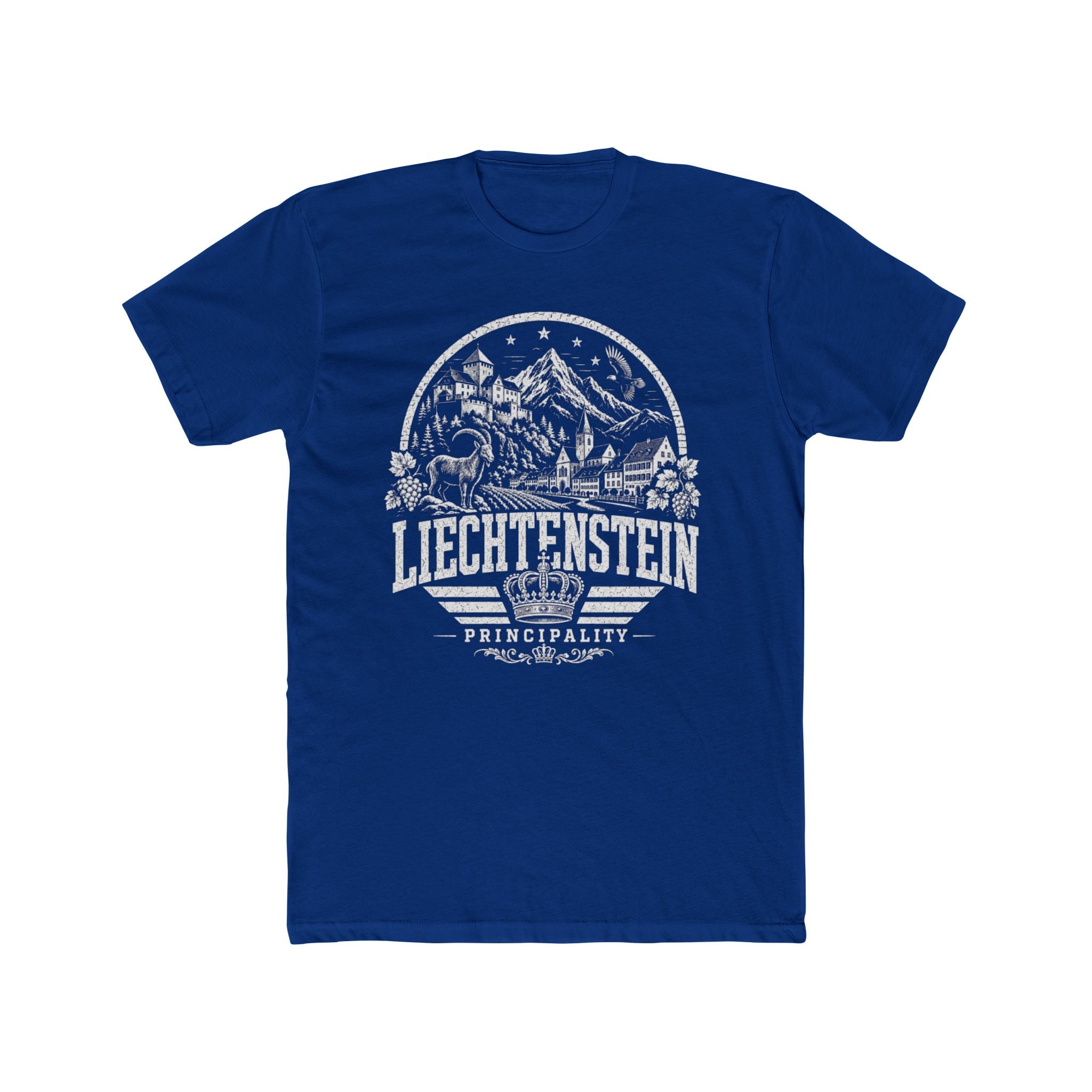 Liechtenstein vintage landmarks men's tee — iconic landmark design | Nameshi Destinations (view 11)