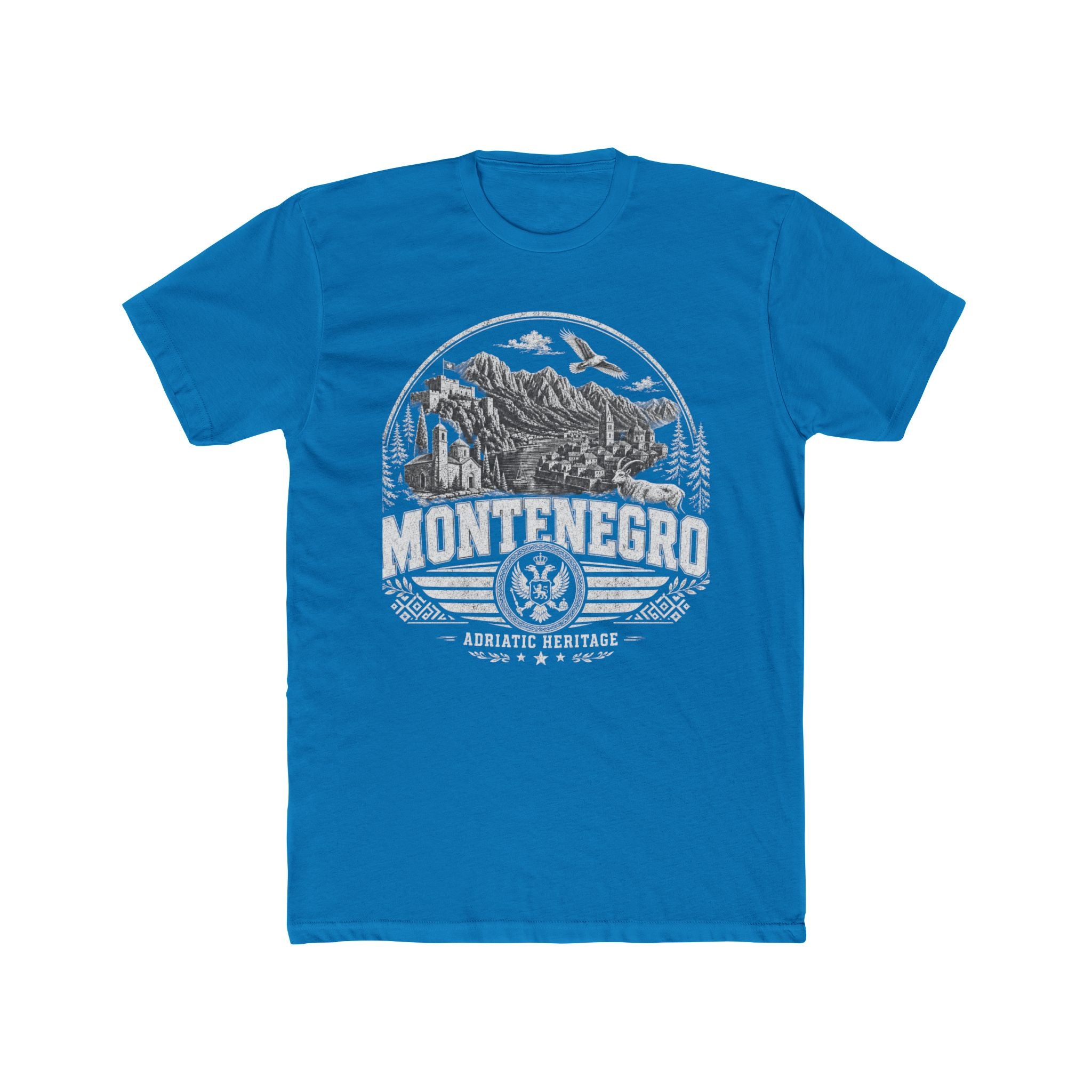 Montenegro vintage landmarks men's tee — iconic landmark design | Nameshi Destinations (view 9)