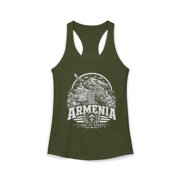 Camiseta sin mangas para mujer "Armenia, Tierra del Ararat"