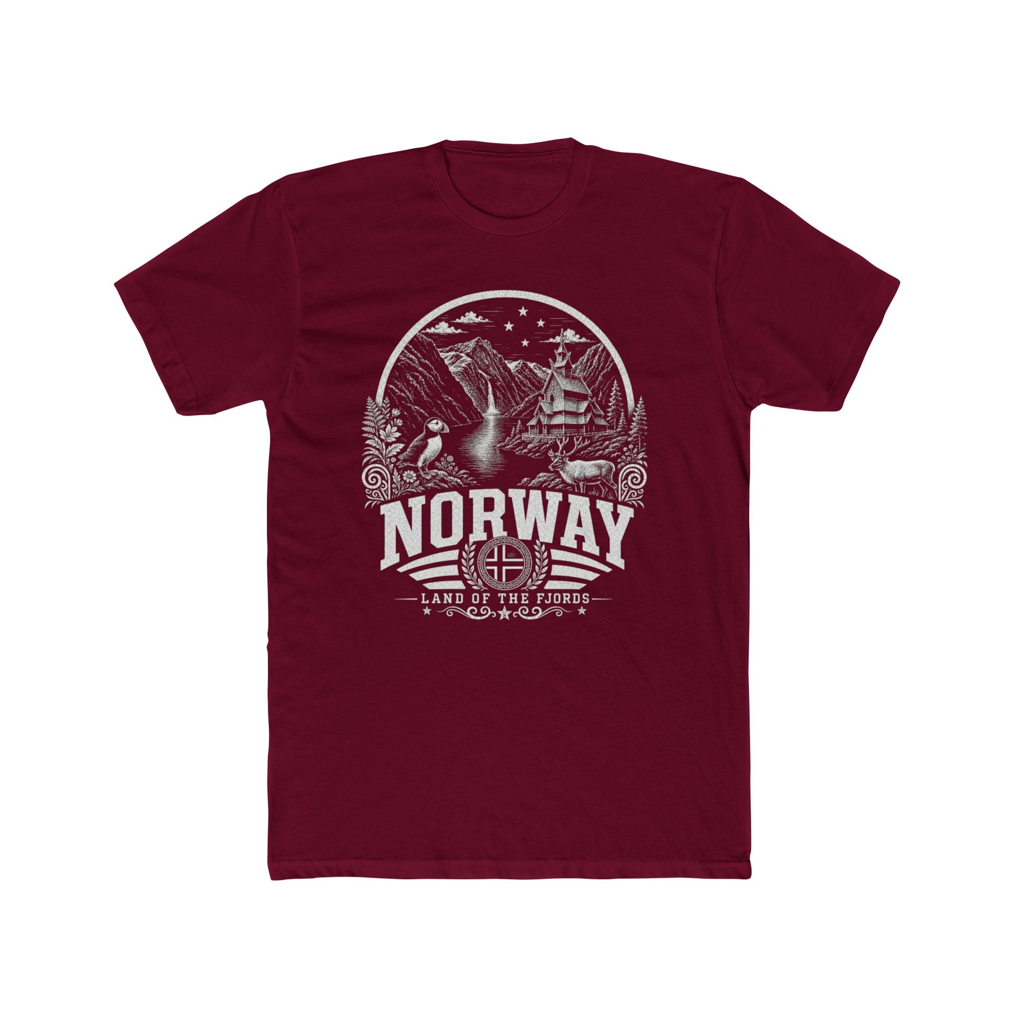 Norway vintage landmarks men's tee — iconic landmark design | Nameshi Destinations (view 14)