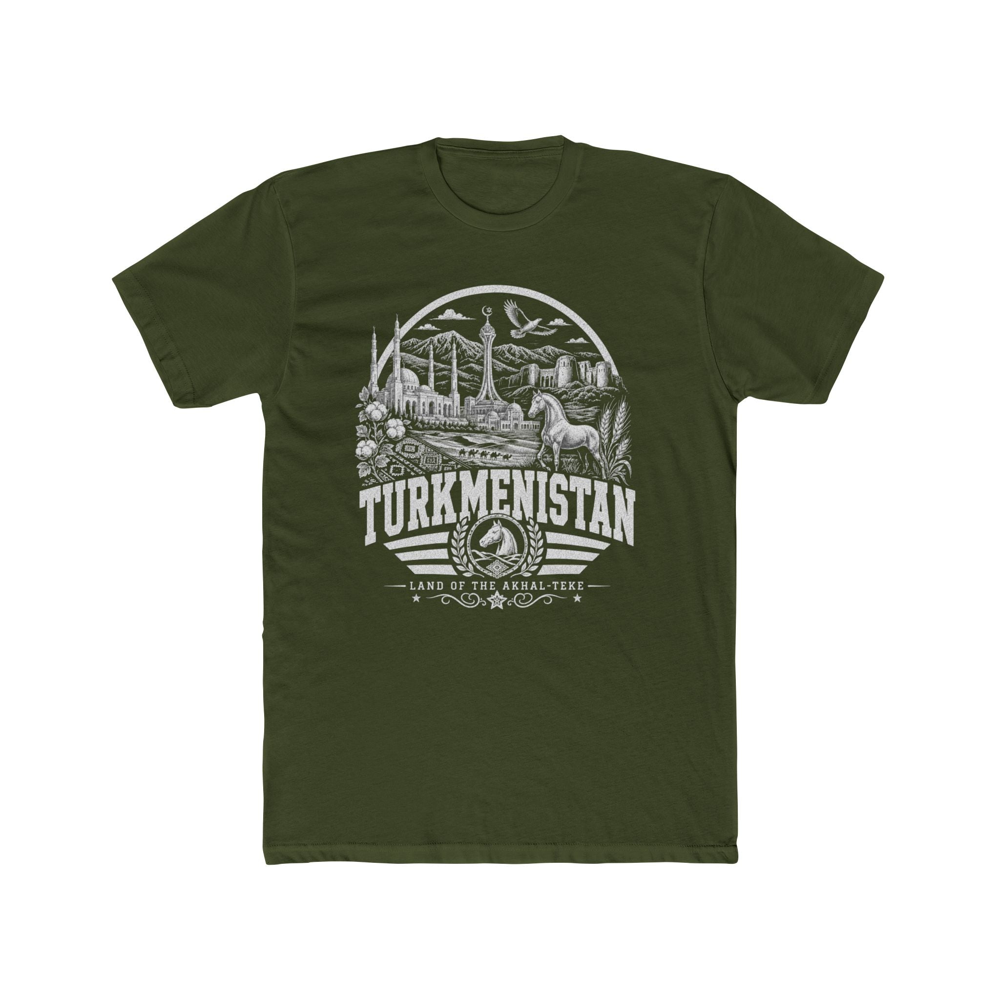 Turcomenistão, Terra do Akhal-Teke - Camiseta Masculina