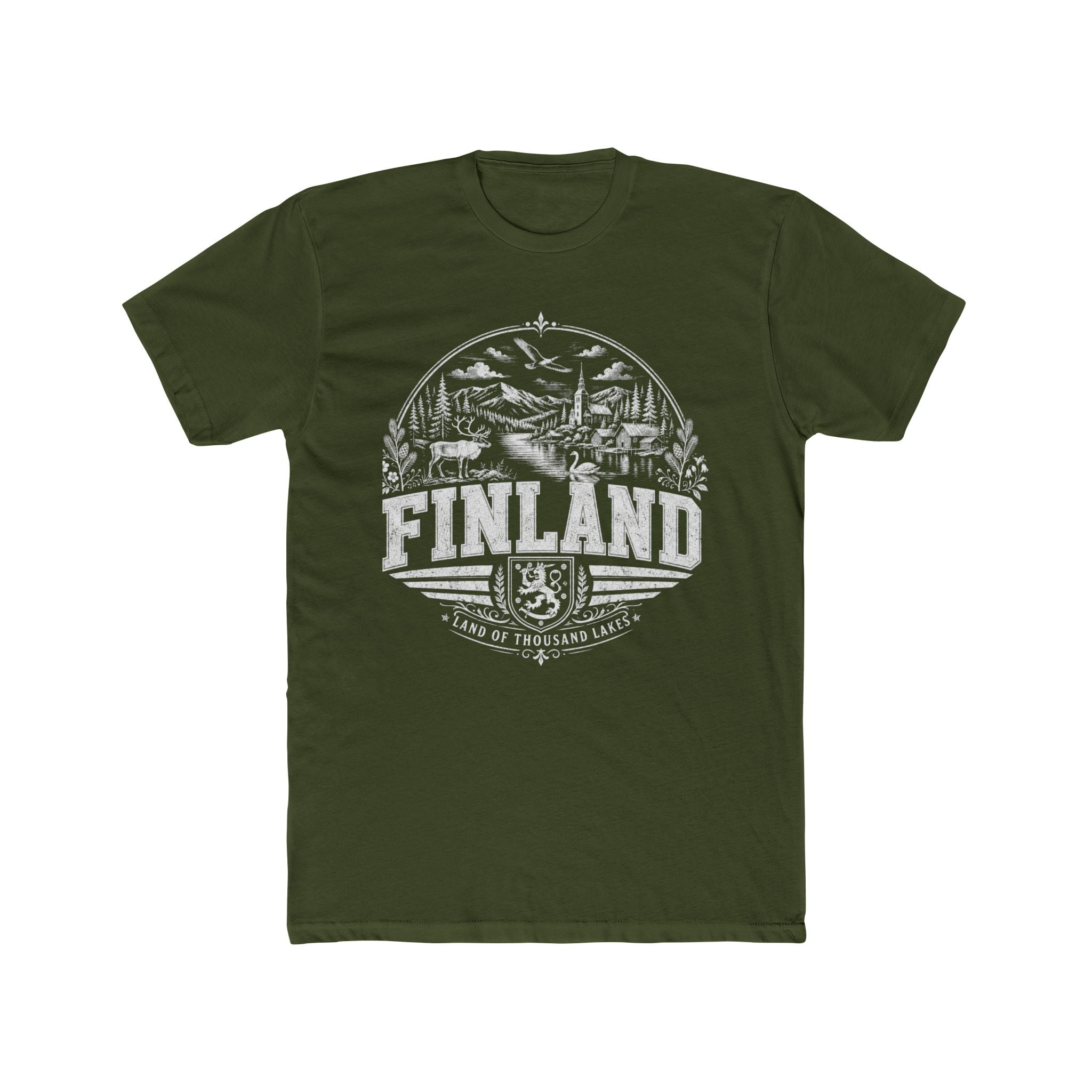 Finland vintage landmarks men's tee — iconic landmark design | Nameshi Destinations (view 4)