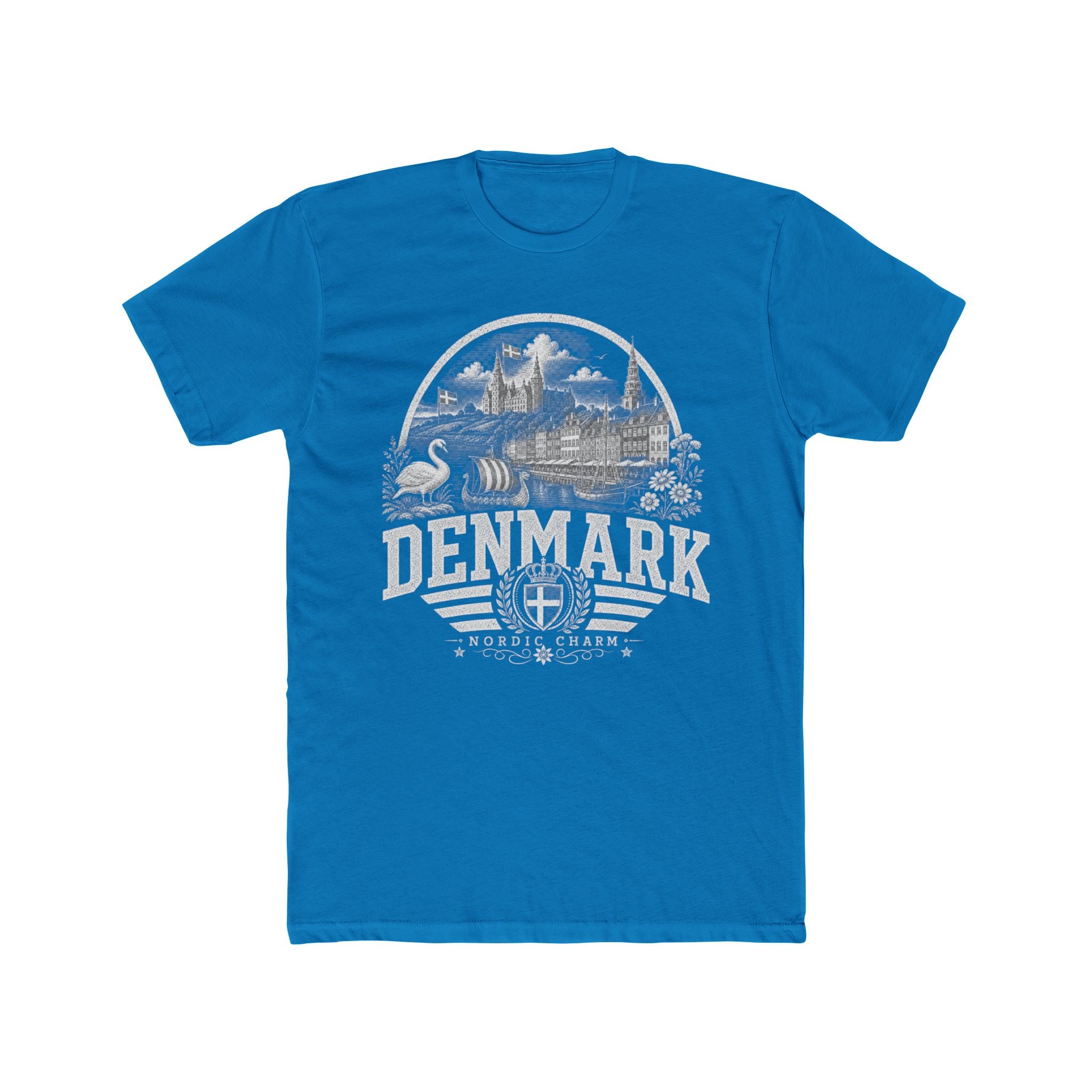 Denmark vintage landmarks men's tee — iconic landmark design | Nameshi Destinations (view 9)