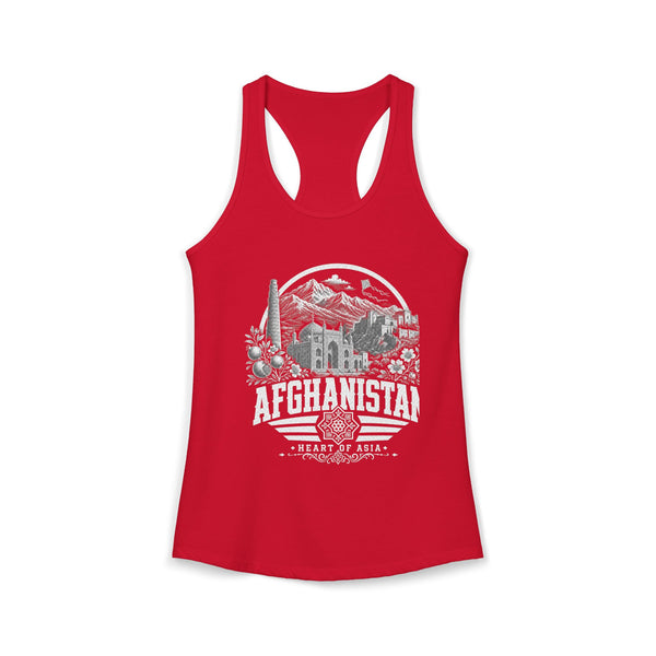 Camiseta de tirantes para mujer "Corazón de Asia" de Afganistán