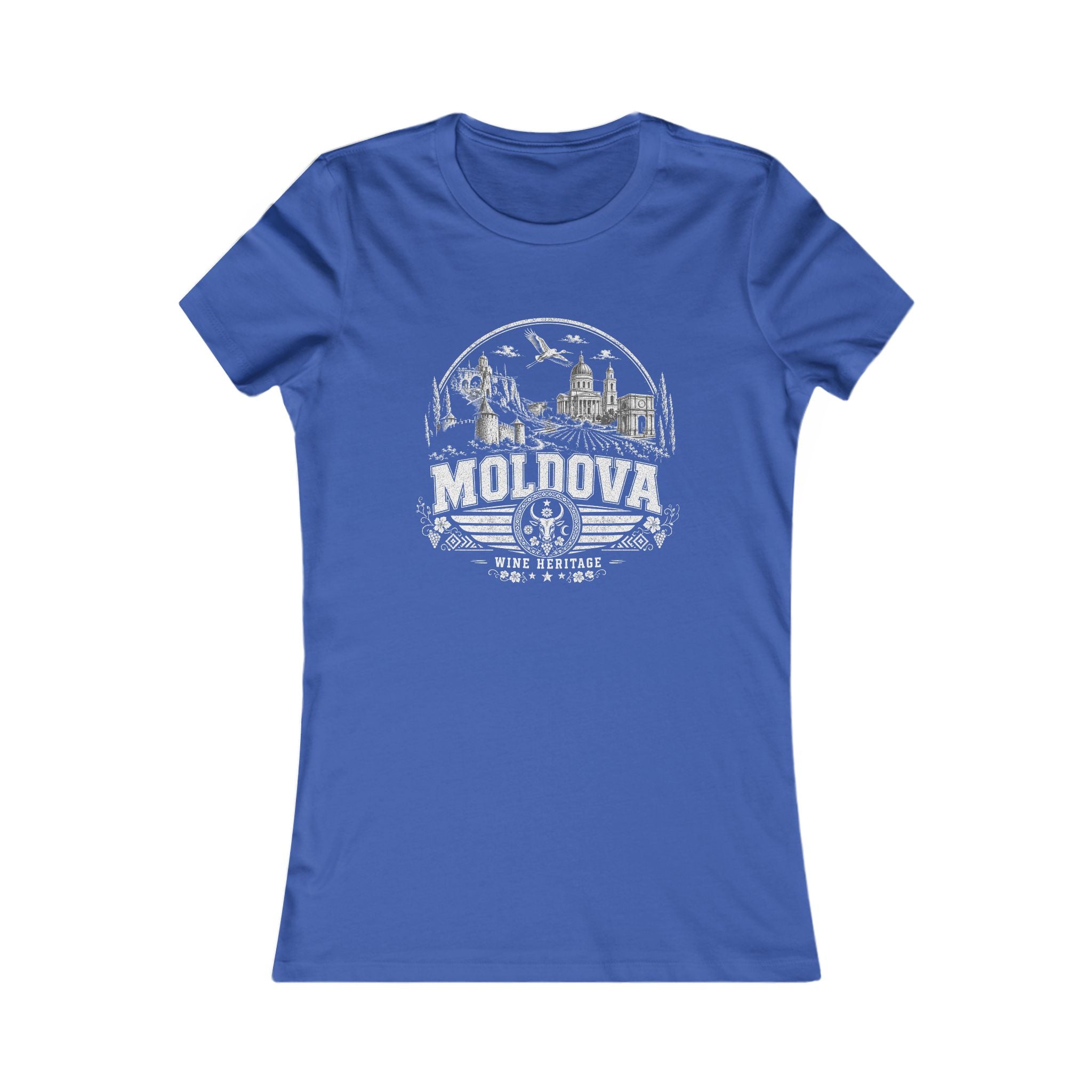 Moldova vintage landmarks women's tee — iconic landmark design | Nameshi Destinations (view 3)