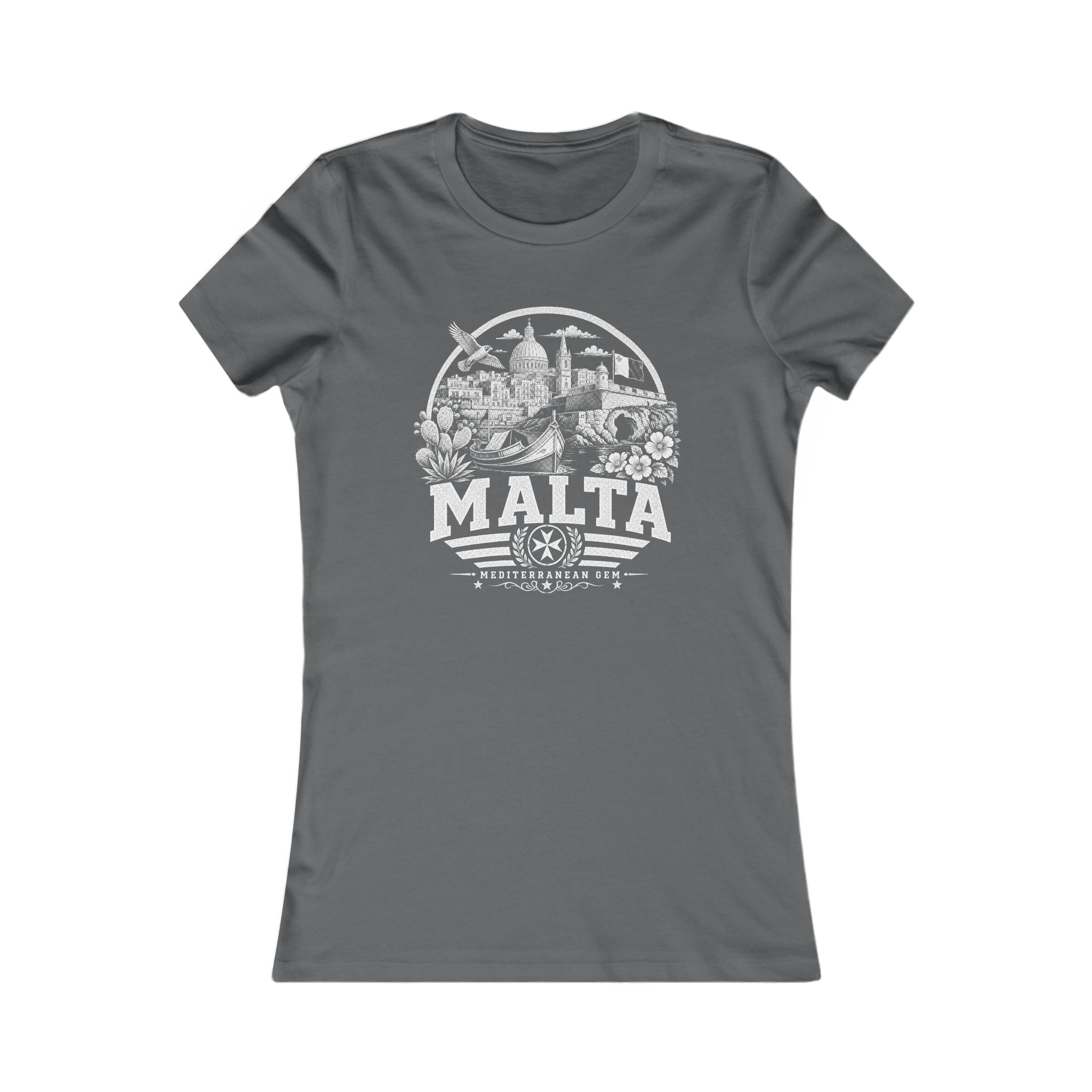Malta vintage landmarks women's tee — iconic landmark design | Nameshi Destinations (view 11)