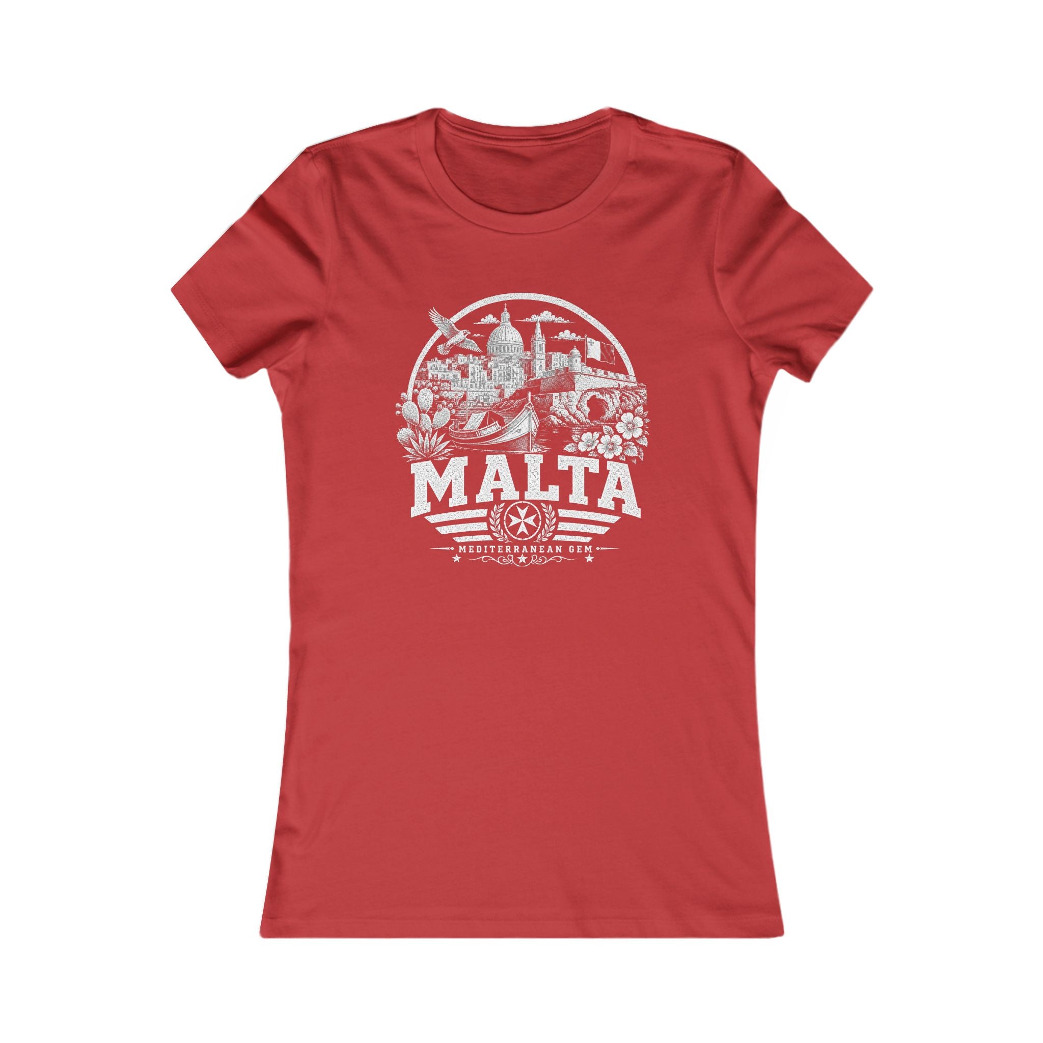 Malta vintage landmarks women's tee — iconic landmark design | Nameshi Destinations (view 9)