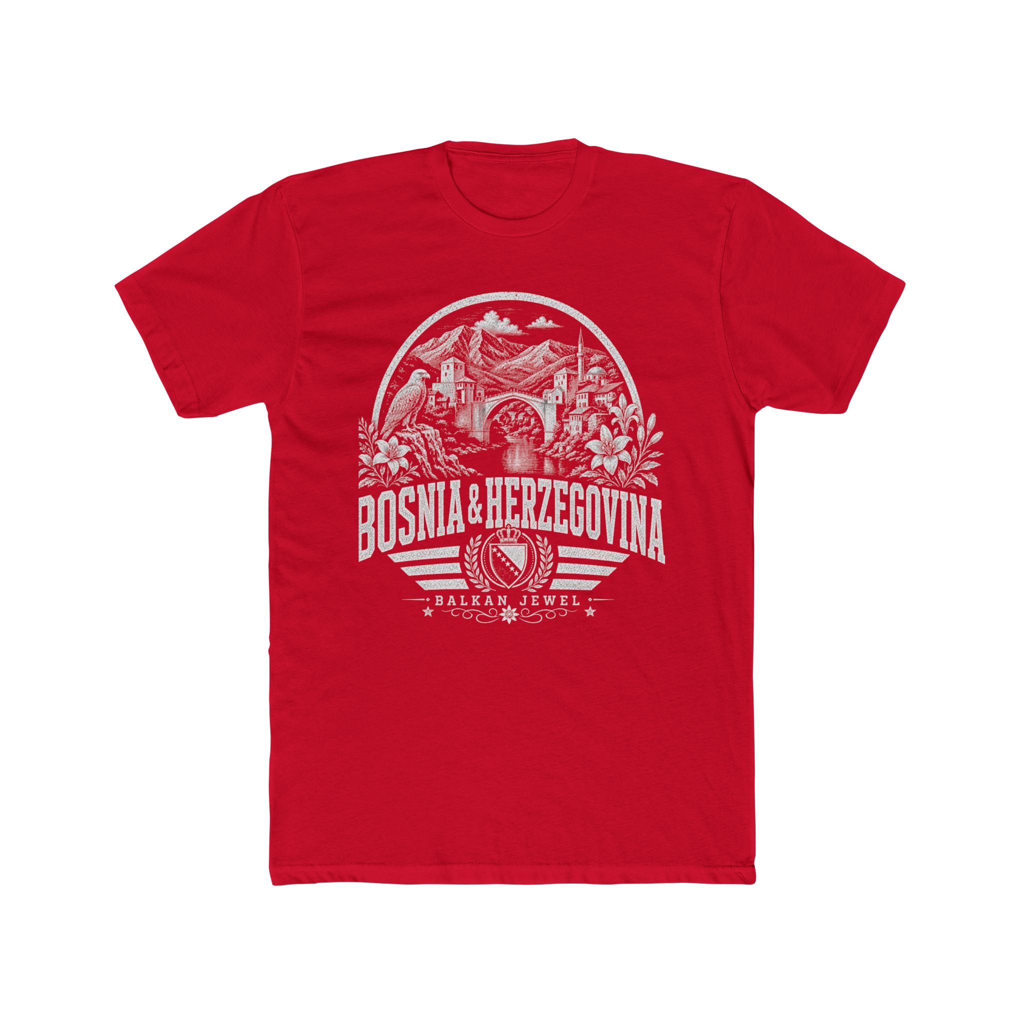 Bosnia & Herzegovina vintage landmarks men's tee — iconic landmark design | Nameshi Destinations (view 15)