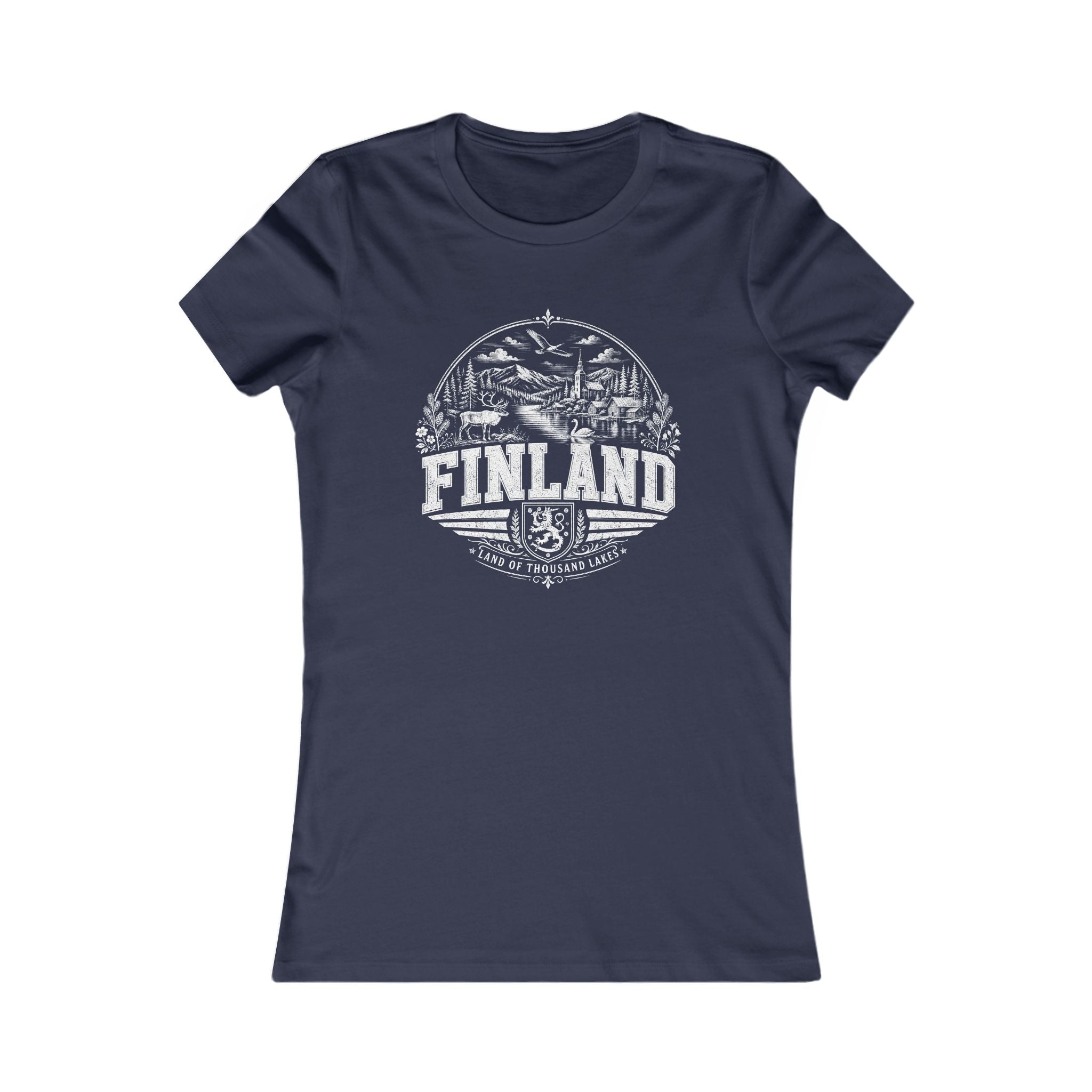 Finland vintage landmarks women's tee — iconic landmark design | Nameshi Destinations (view 5)