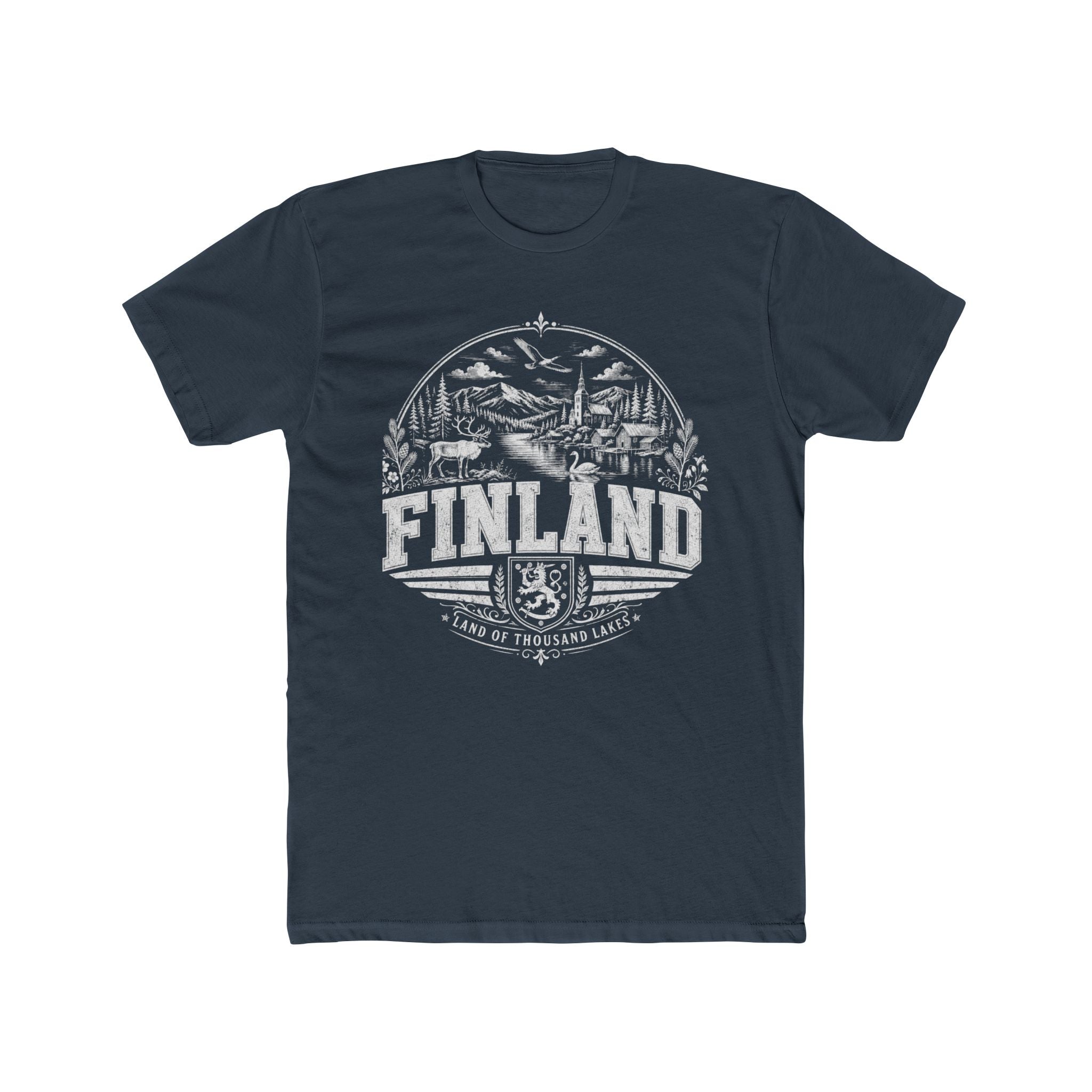 Finland vintage landmarks men's tee — iconic landmark design | Nameshi Destinations (view 8)