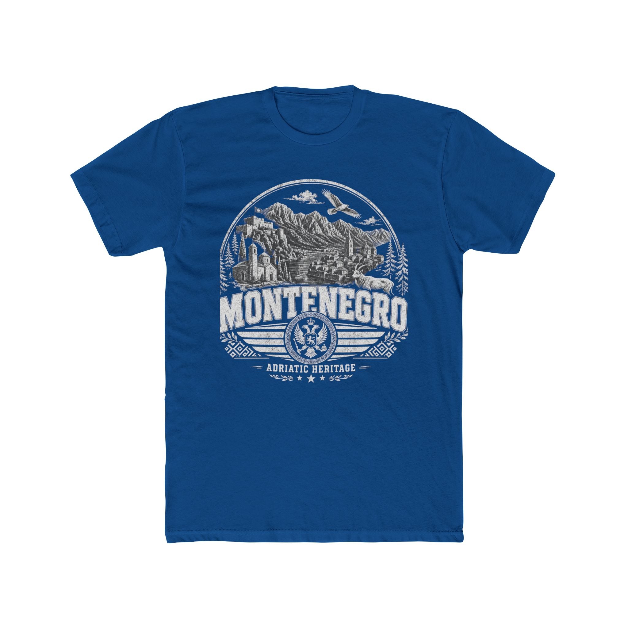 Montenegro vintage landmarks men's tee — iconic landmark design | Nameshi Destinations (view 10)