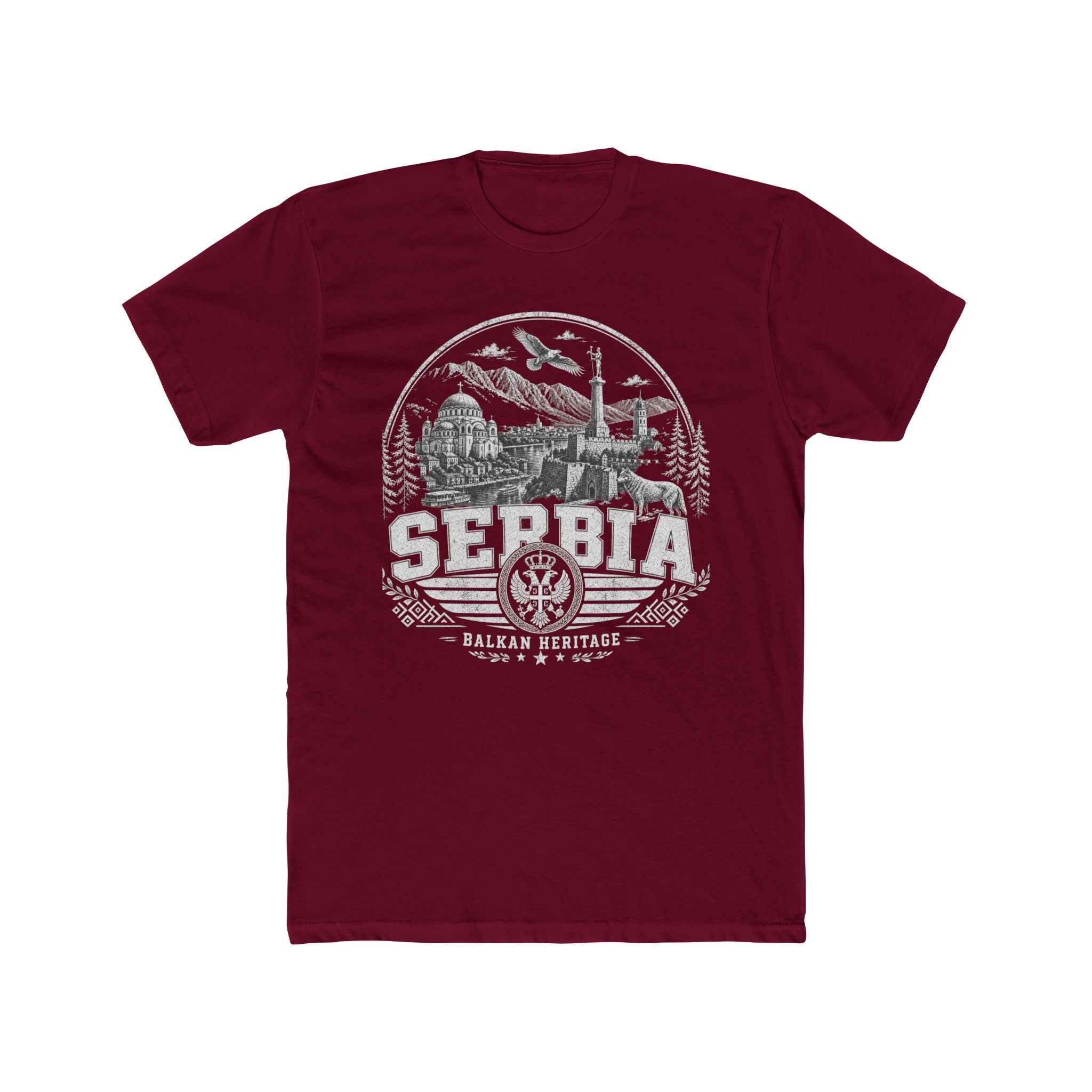 Serbia vintage landmarks men's tee — iconic landmark design | Nameshi Destinations (view 14)